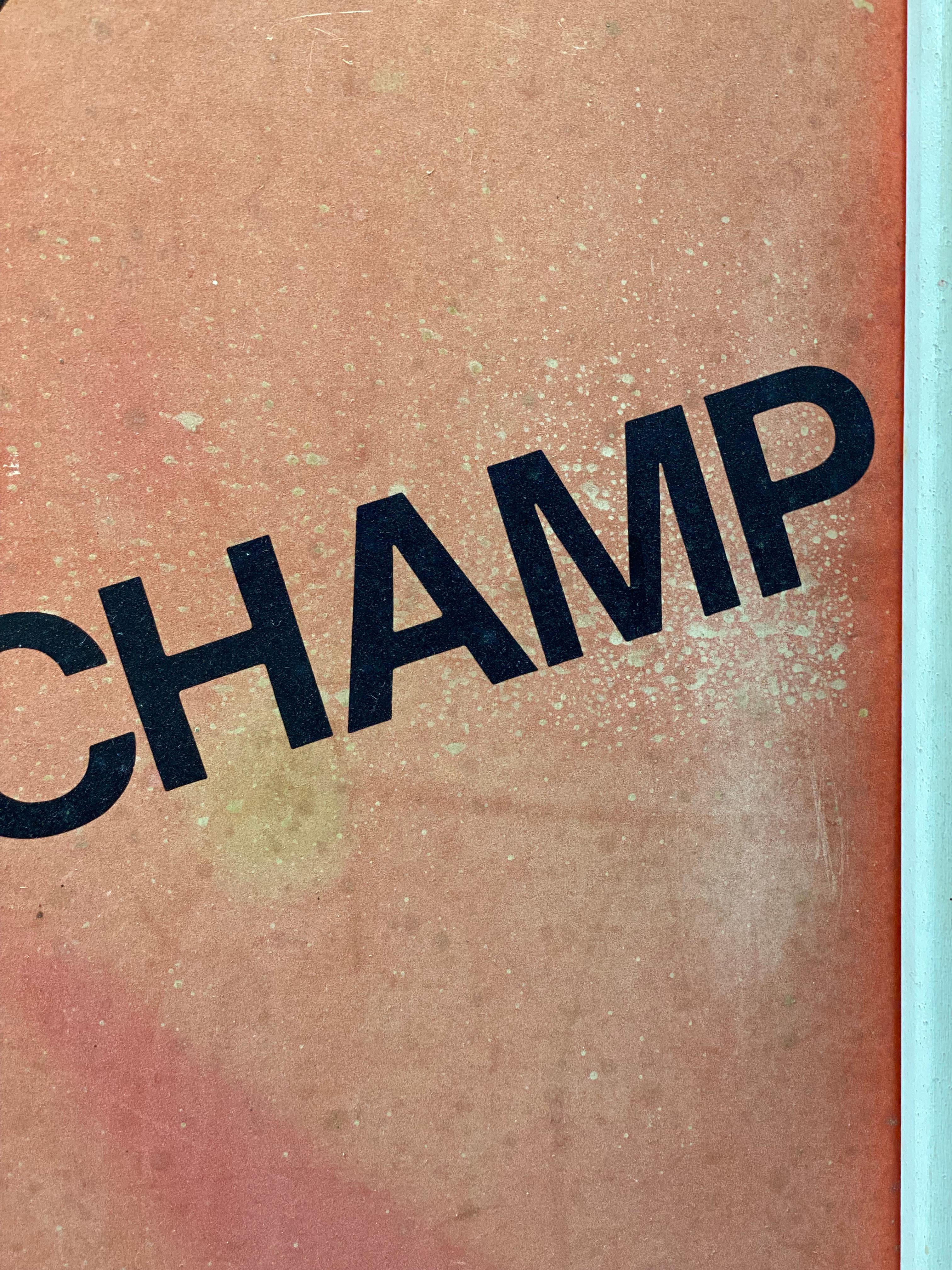 Legno Poster della mostra Marcel Duchamp Dada Bicycle Wheel, Philadelphia MOA 1973 in vendita