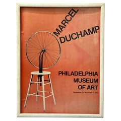 Marcel Duchamp Dada Bicycle Wheel Exhibition Poster, Philadelphia MOA 1973
