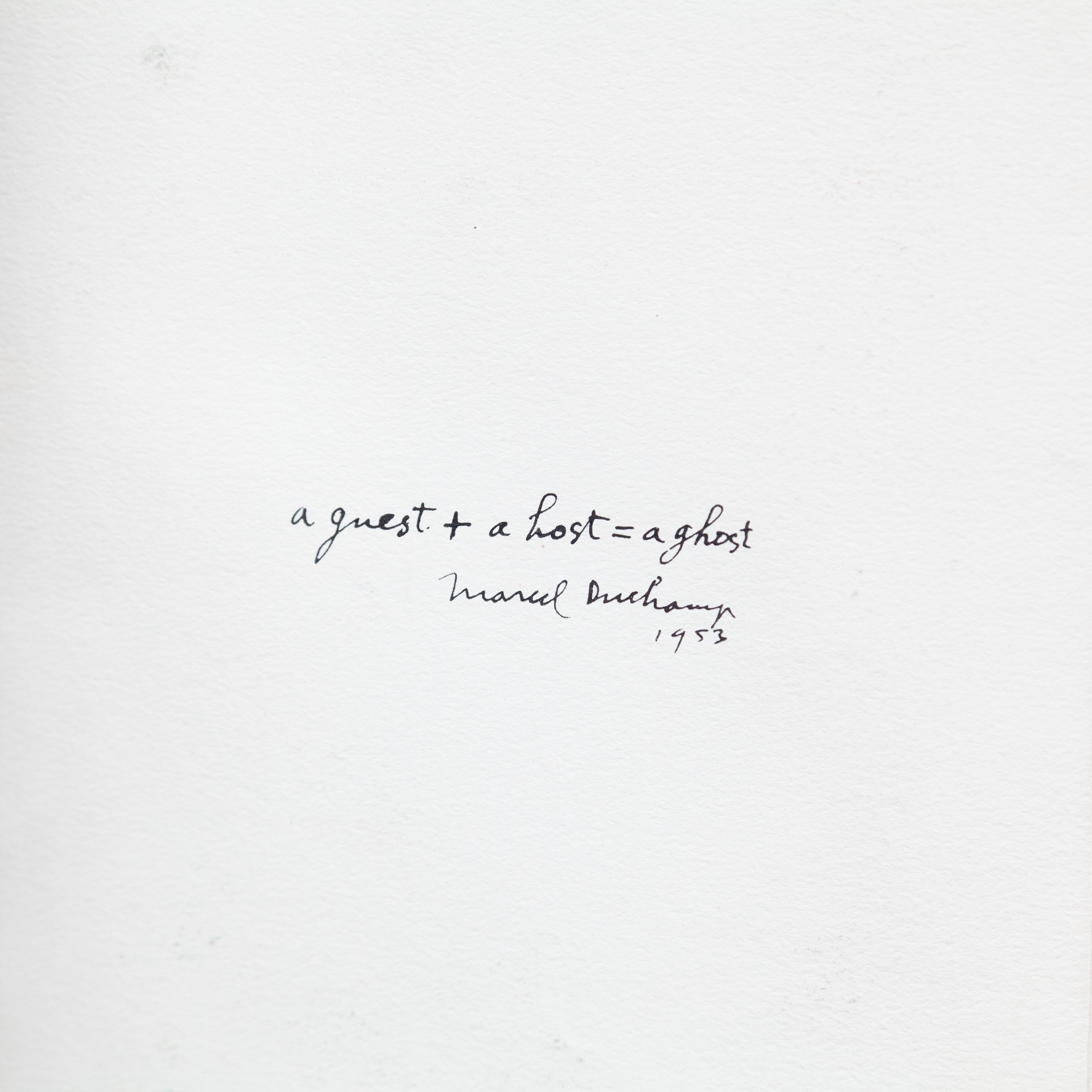 Marcel Duchamp 'Esquivons Les Ecchymoses Des Esquimaux Aux Mots Exquis', 1968 In Good Condition For Sale In Barcelona, Barcelona