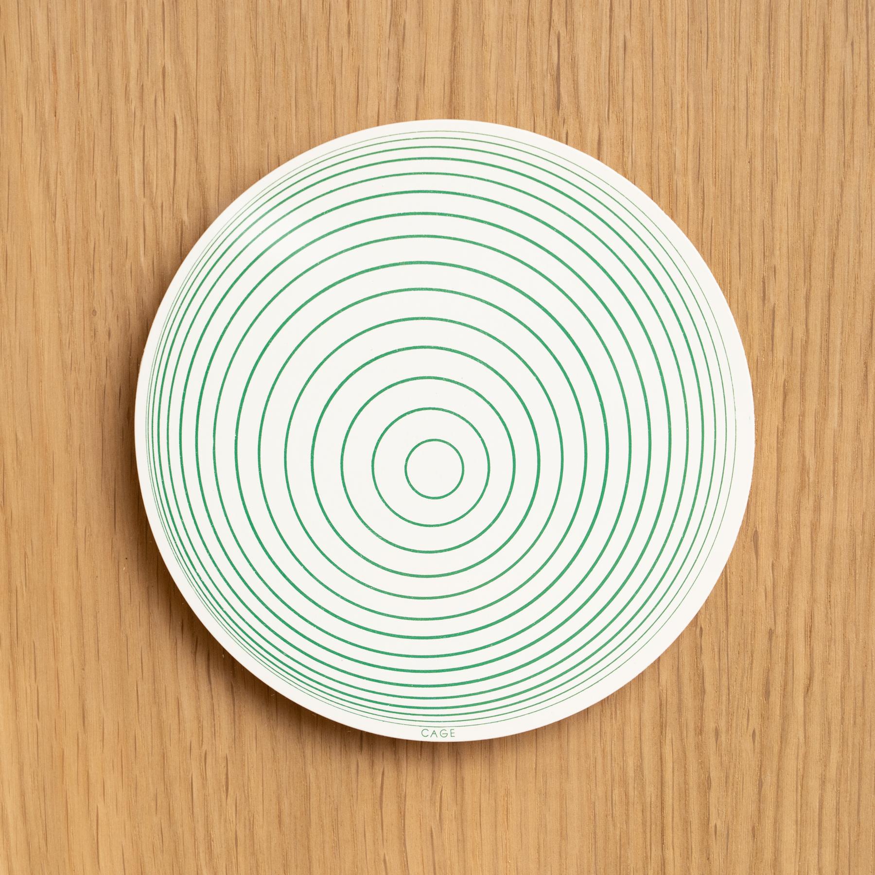 Marcel Duchamp Green and White Cage Rotorelief by Konig Series 133, 1987 In Good Condition For Sale In Barcelona, Barcelona