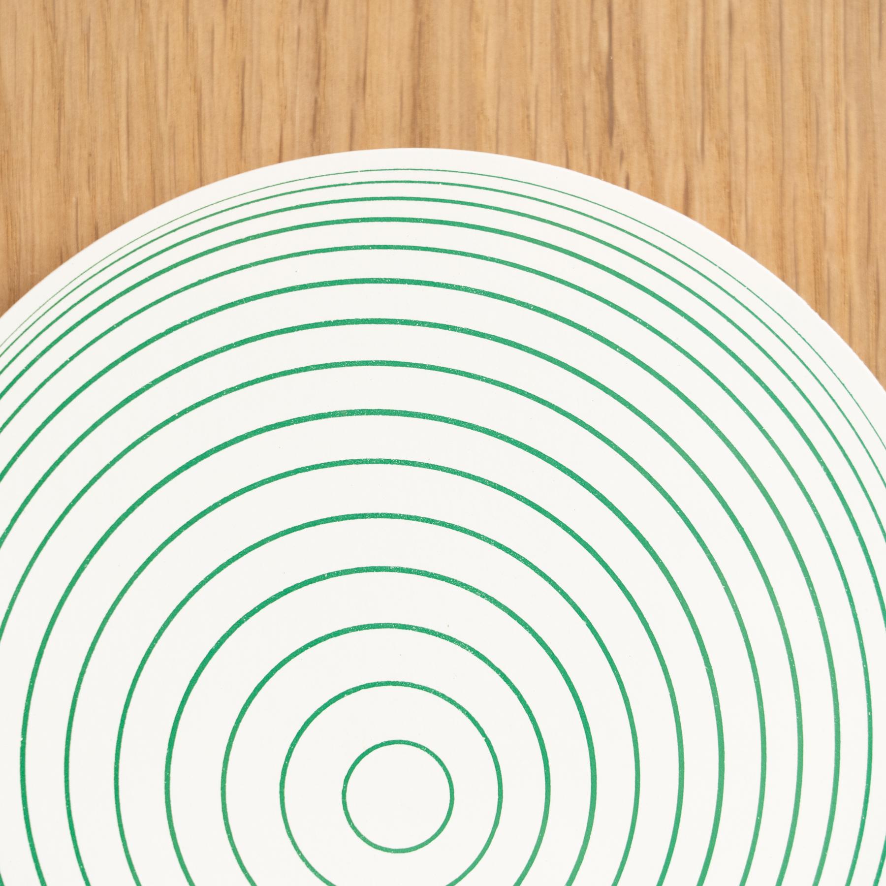 Late 20th Century Marcel Duchamp Green and White Cage Rotorelief by Konig Series 133, 1987 For Sale