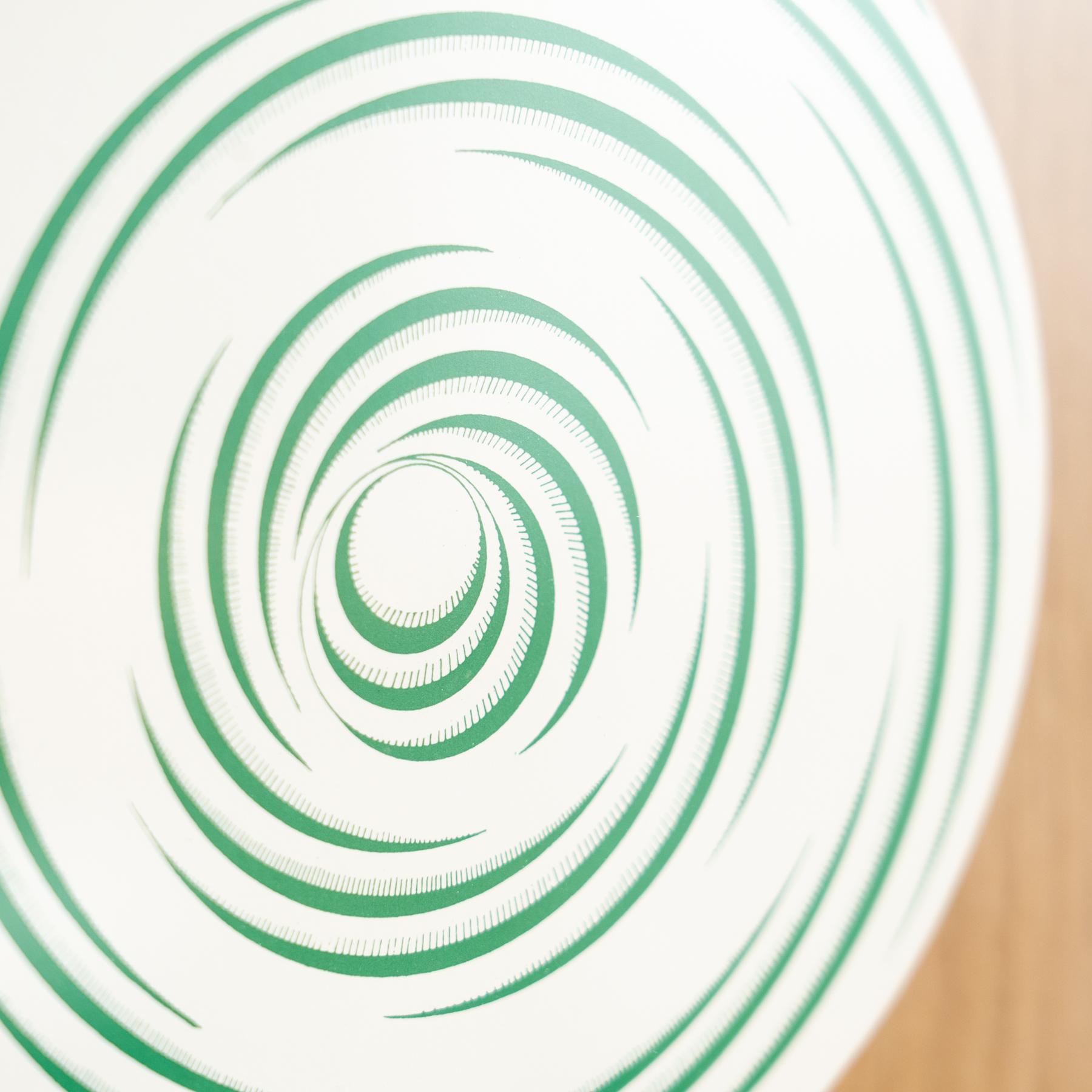 Marcel Duchamp Green White Spirale Blanche Rotorelief by Konig Series 133, 1987 For Sale 1