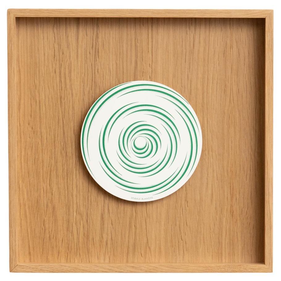 Marcel Duchamp Green White Spirale Blanche Rotorelief by Konig Series 133, 1987 For Sale