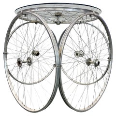 Marcel Duchamp-Inspired Artist-Made Bicycle Wheel Table