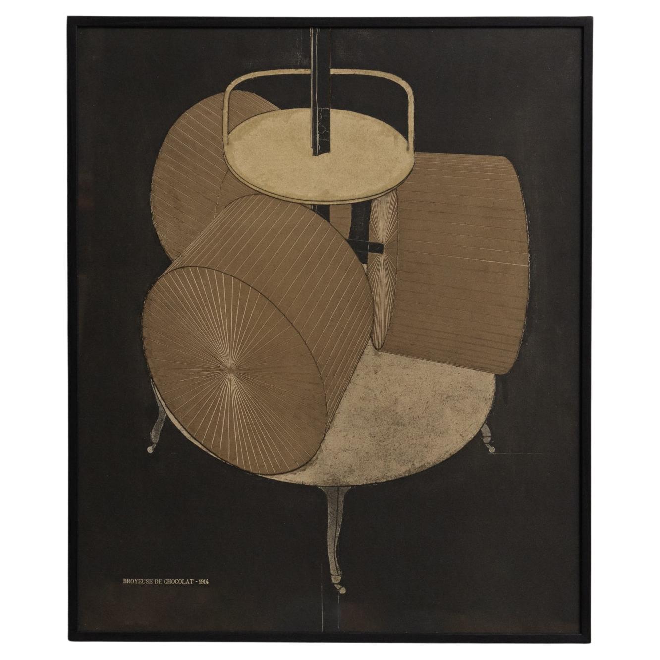 Marcel Duchamp Litografía "Broyeuse de Chocolat nº 2", hacia 1970