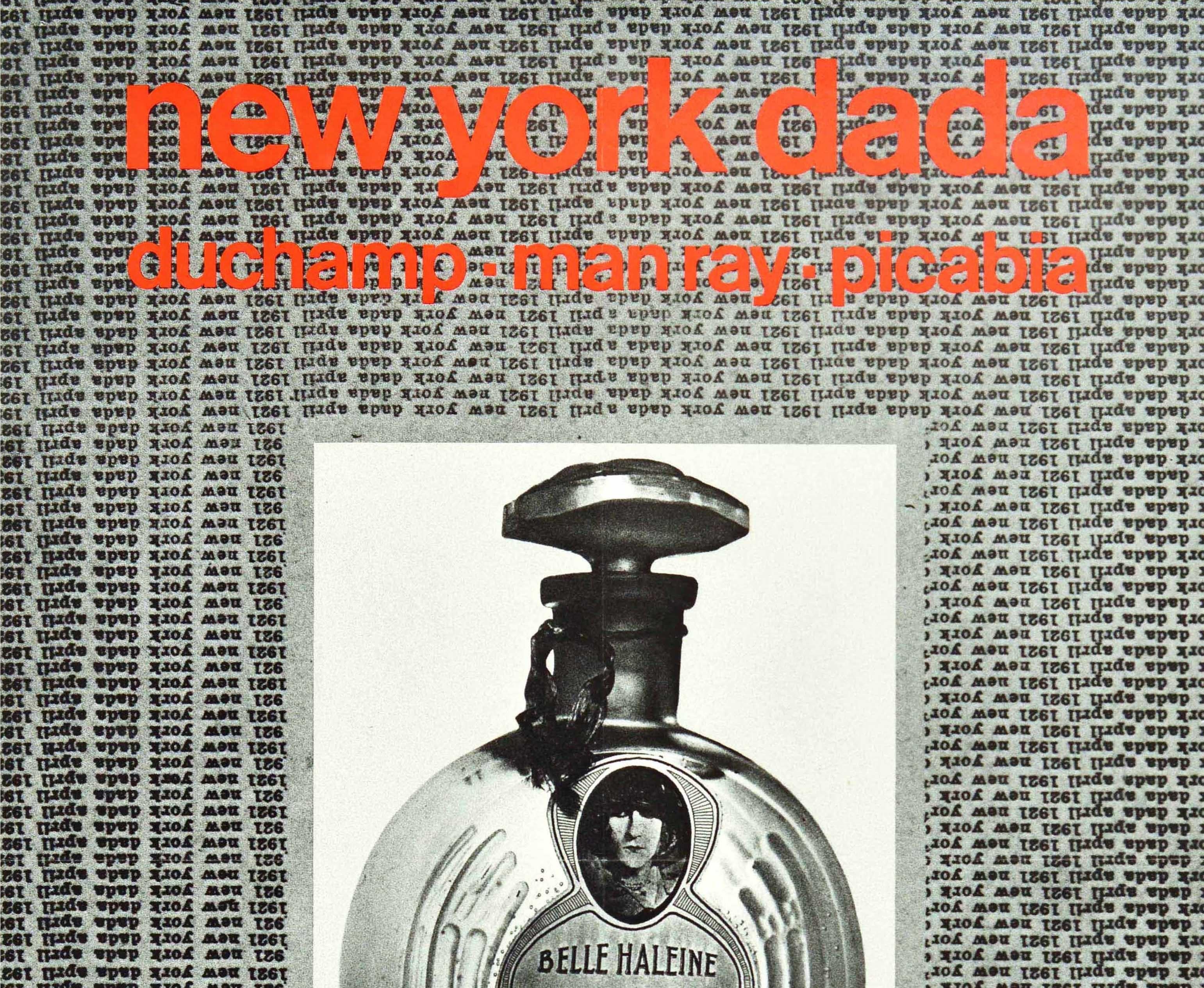 Original Vintage Art Exhibition Poster New York Dada Duchamp Man Ray Picabia - Print by Marcel Duchamp Man Ray