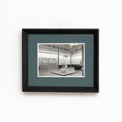 Black and White Archive Photo of Marcel Duchamp Exhibition, 1980s, Framed