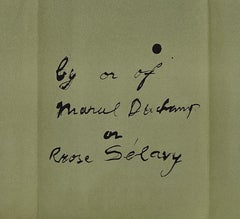 "Poster within Poster" Marcel Duchamp, Green Wanted Poster, Dada, Conceptual