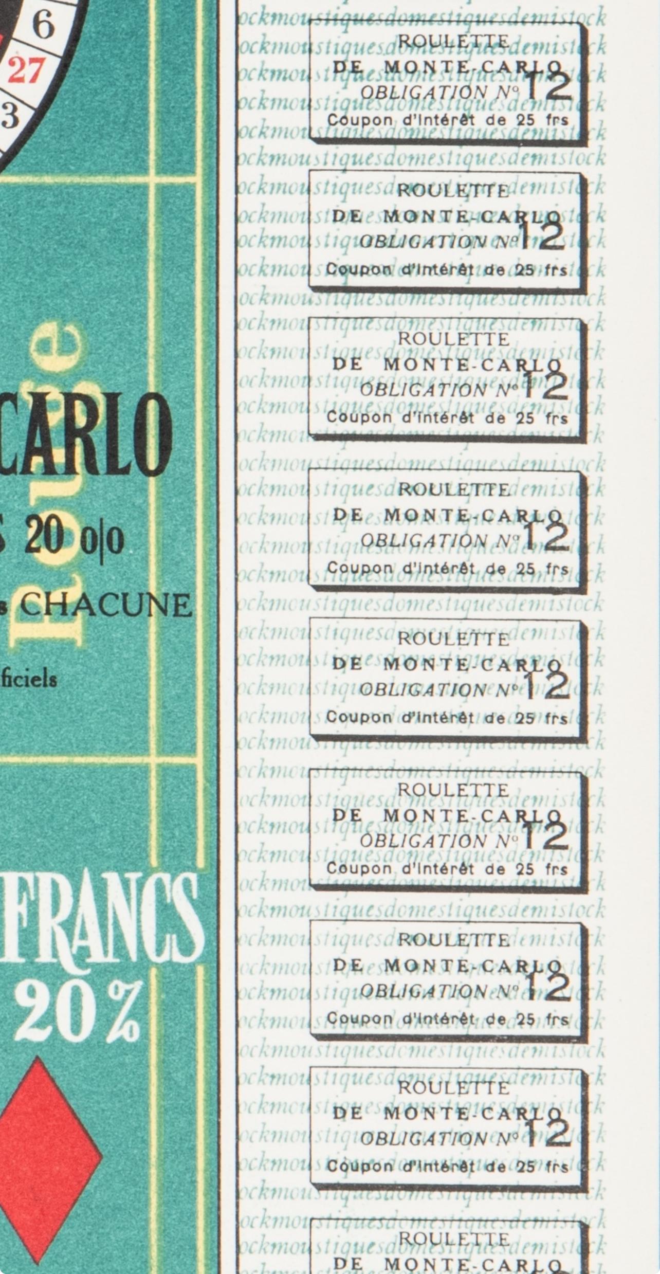 Duchamp, Monte Carlo Bond (Schwarz 406b), XXe Siècle (nach) (Dada), Print, von Marcel Duchamp