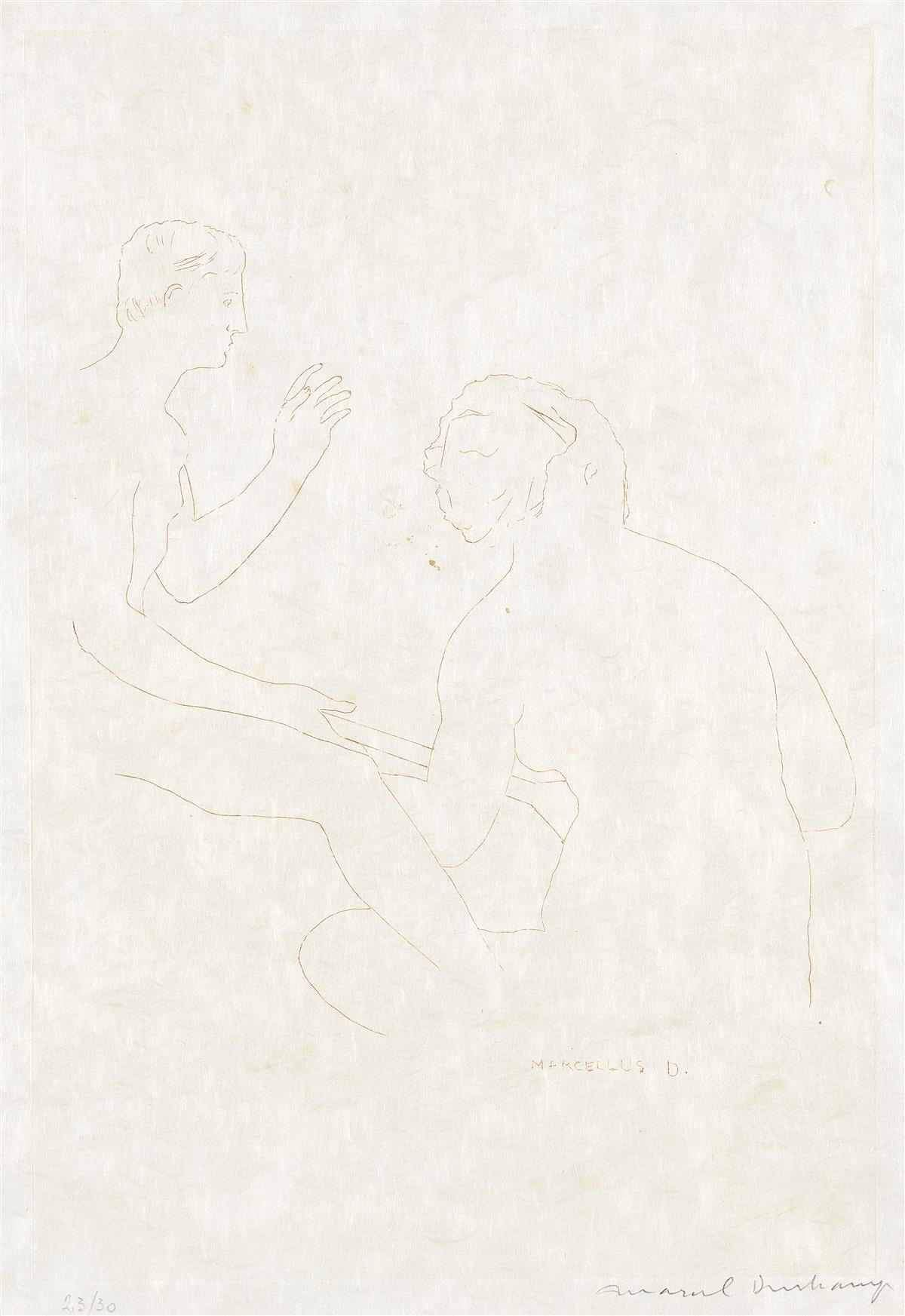 Abstract Print Marcel Duchamp - Morceaux choisis d'après Ingres, I