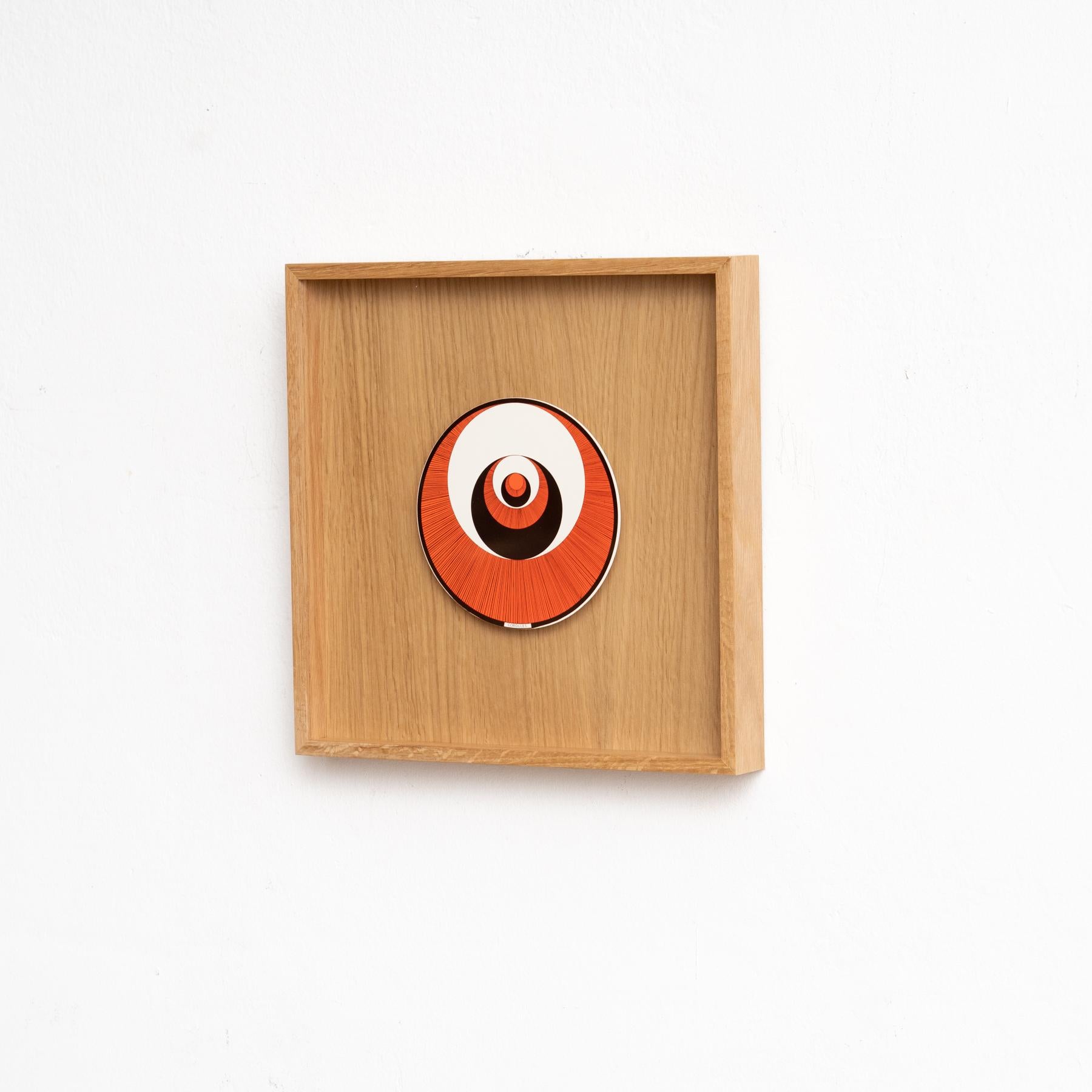 Late 20th Century Marcel Duchamp Red Black and White Corolles Rotorelief by Konig Series 133, 1987 For Sale