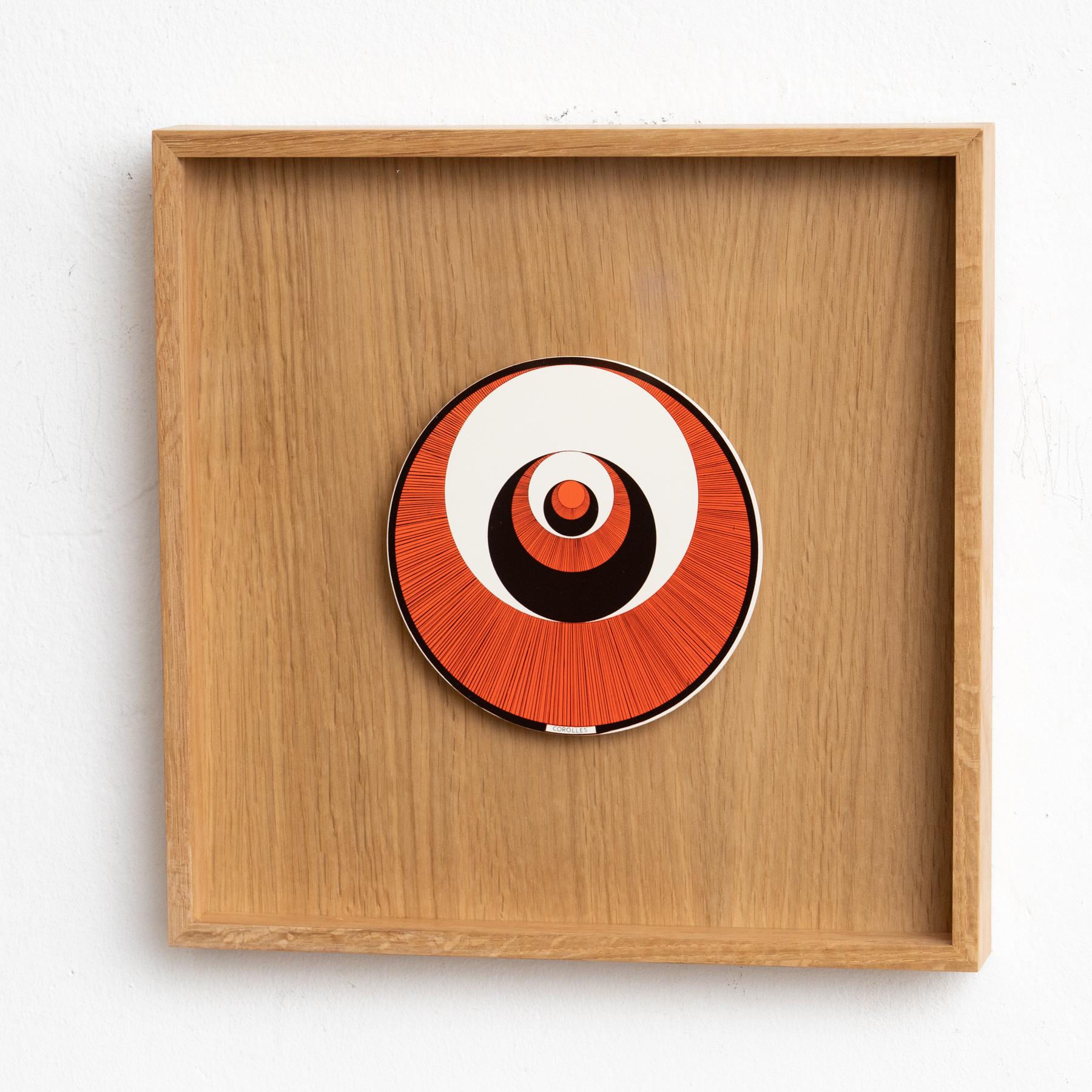 Paper Marcel Duchamp Red Black and White Corolles Rotorelief by Konig Series 133, 1987 For Sale