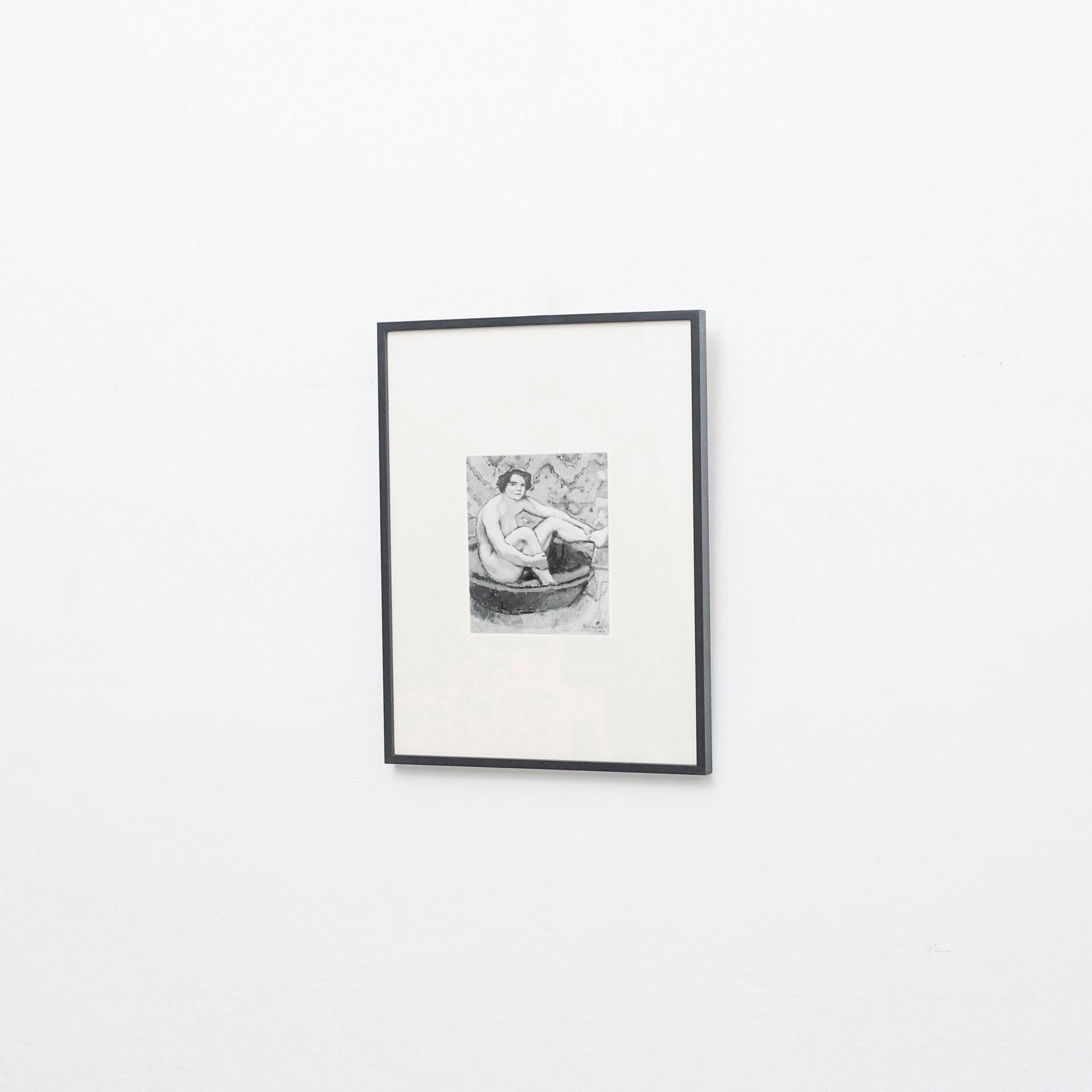 Mid-Century Modern Photographie d'archives « Nu assis » de Marcel Duchamp, vers 1970 en vente