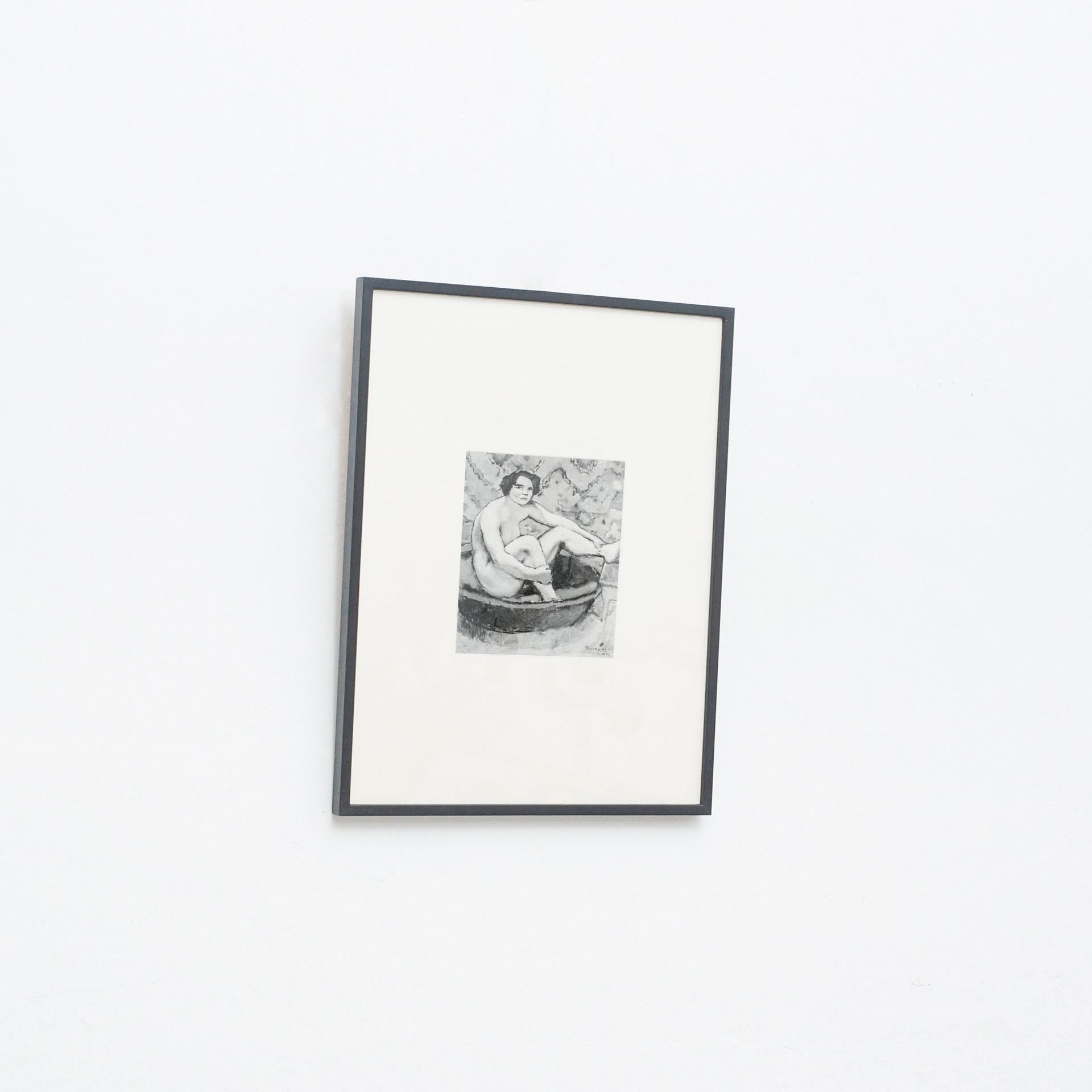 Espagnol Photographie d'archives « Nu assis » de Marcel Duchamp, vers 1970 en vente