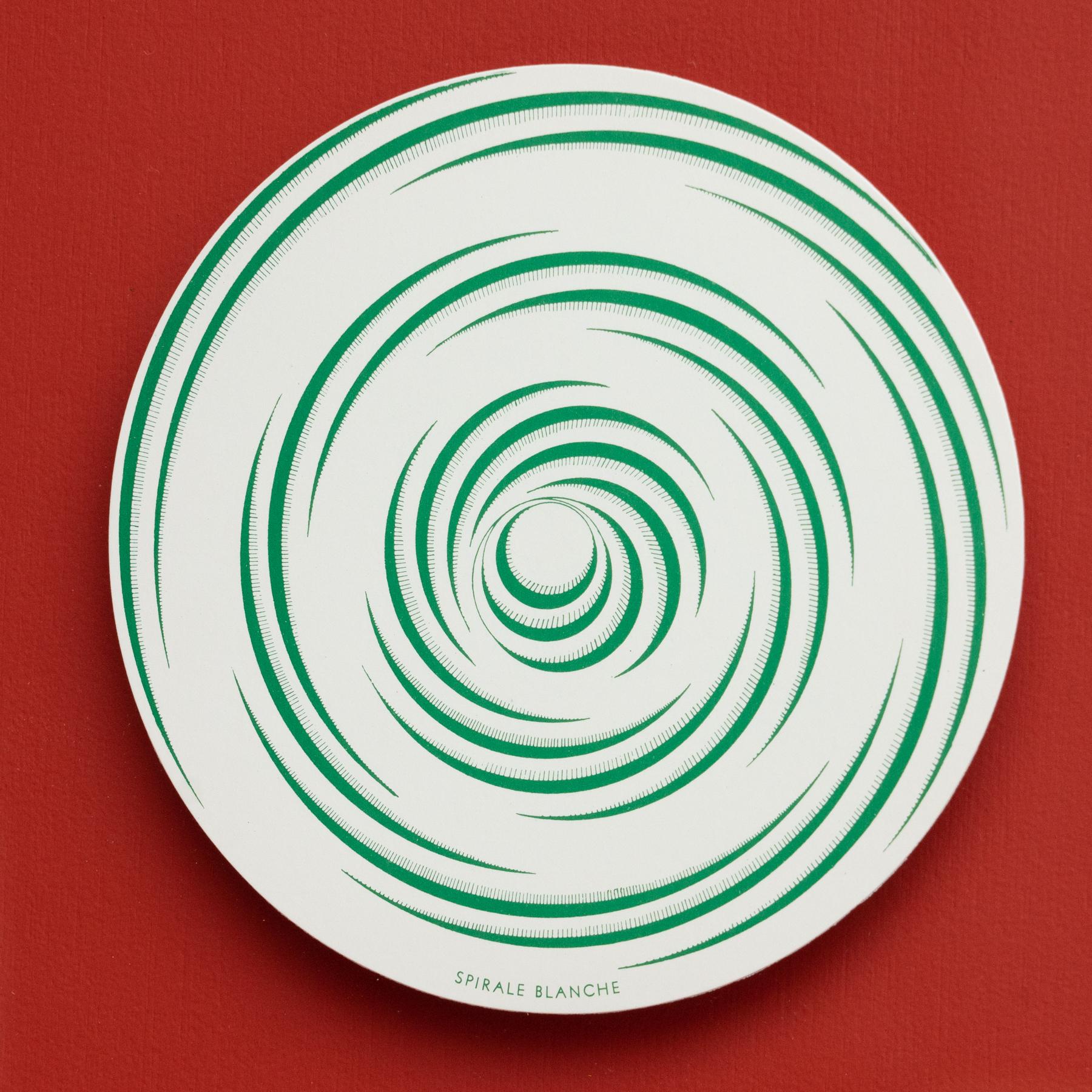 Mid-Century Modern Marcel Duchamp Spirale Blanche Rotorelief Konig Series 133, 1987 For Sale
