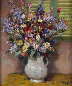«Naturaleza muerta con flores sobre una mesa», de Marcel Dyf. Óleo sobre lienzo