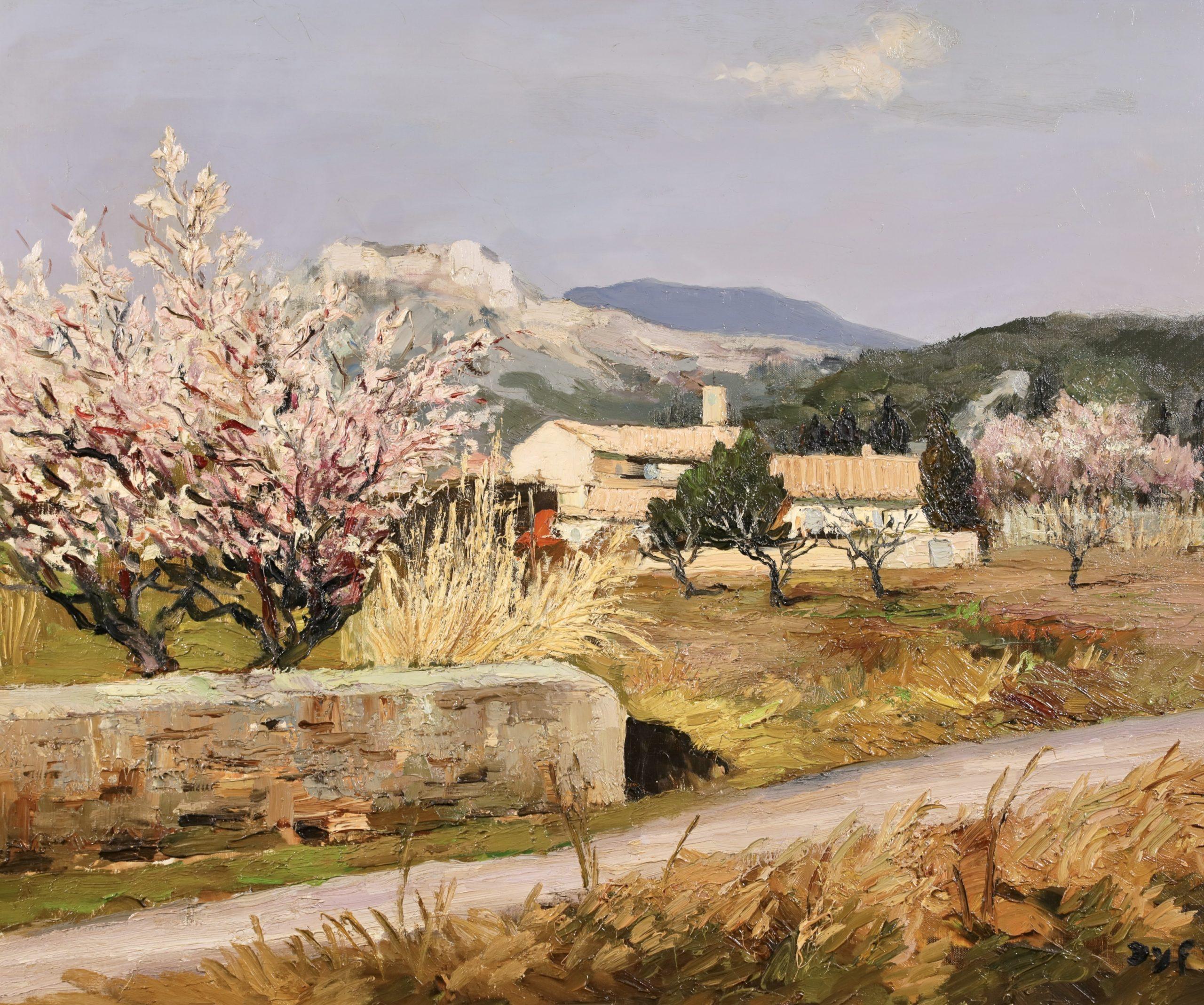 Amandiers en fleurs - Paisaje postimpresionista Pintura al óleo de Marcel Dyf 1