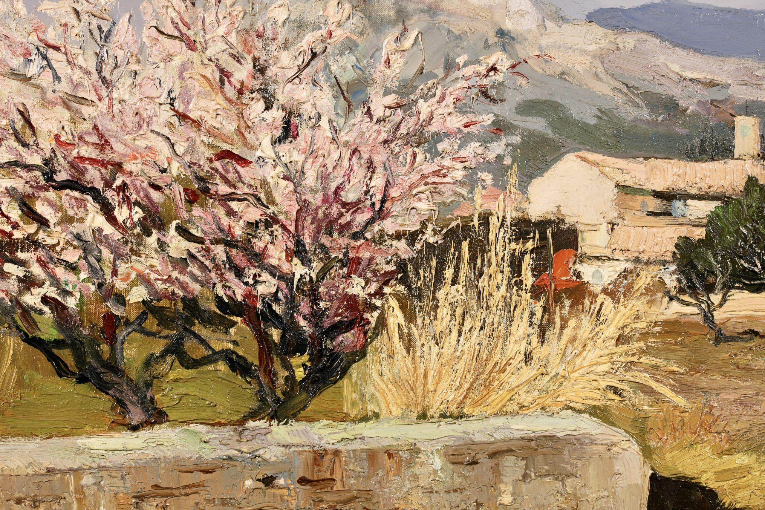 Amandiers en fleurs - Paisaje postimpresionista Pintura al óleo de Marcel Dyf 2