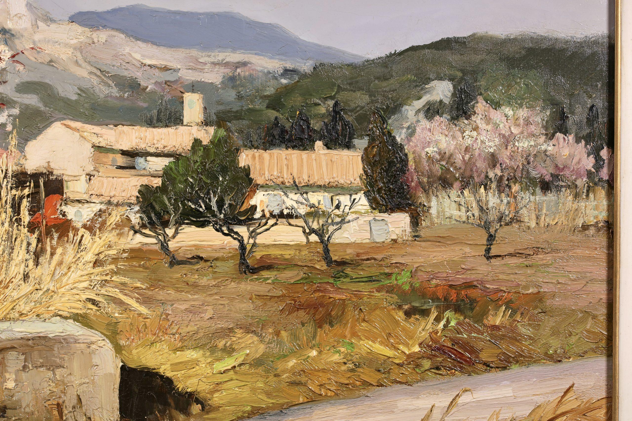 Amandiers en fleurs - Paisaje postimpresionista Pintura al óleo de Marcel Dyf 4