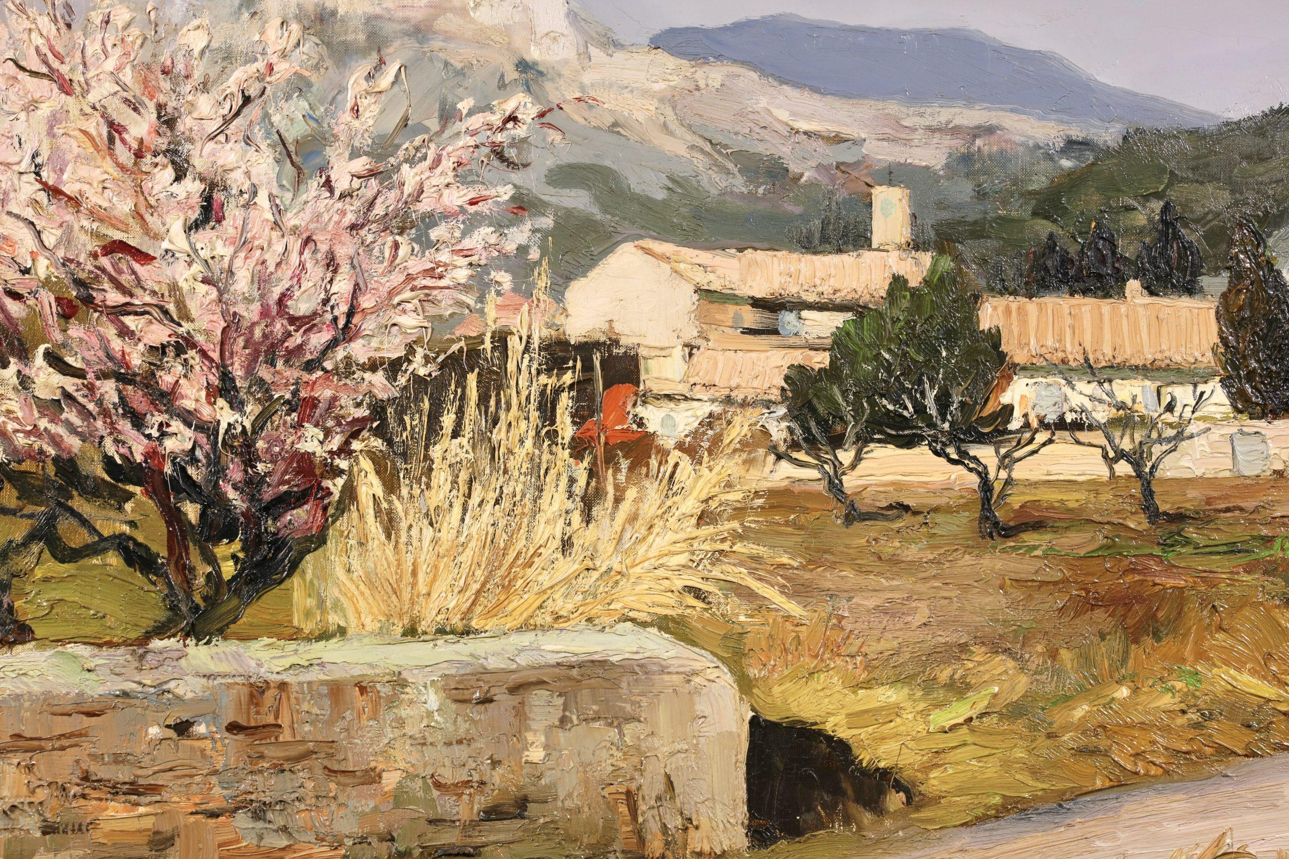 Amandiers en fleurs - Paisaje postimpresionista Pintura al óleo de Marcel Dyf 6
