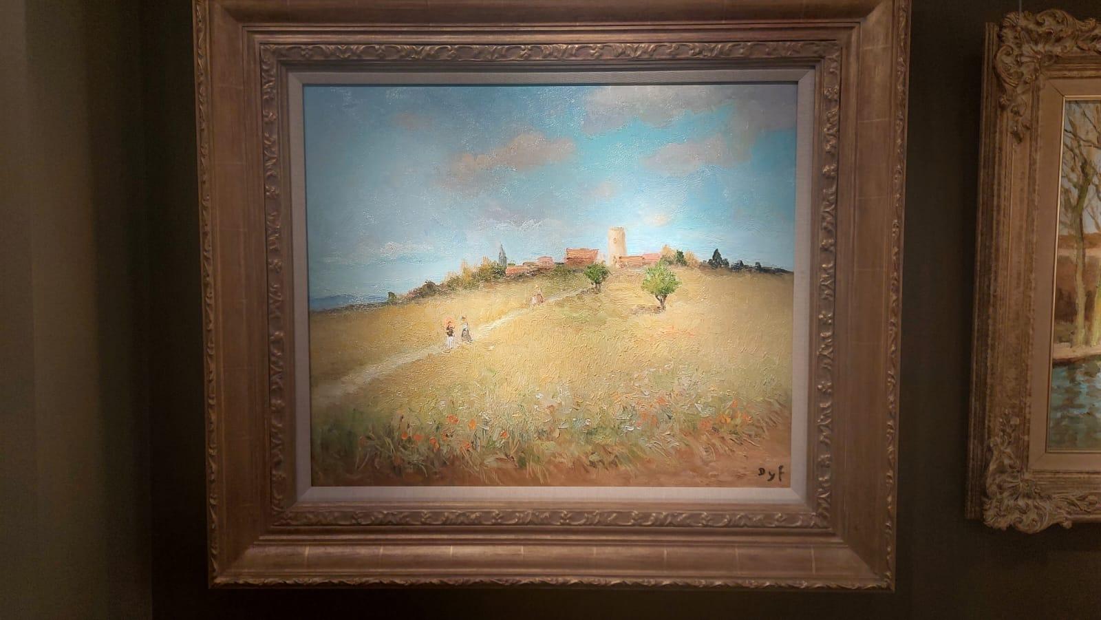 Balade dans le champ de blé - Impressionist Painting by Marcel Dyf