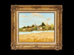 Bles et Corn impressionist Landscape painting of the French Provence corn yellow
