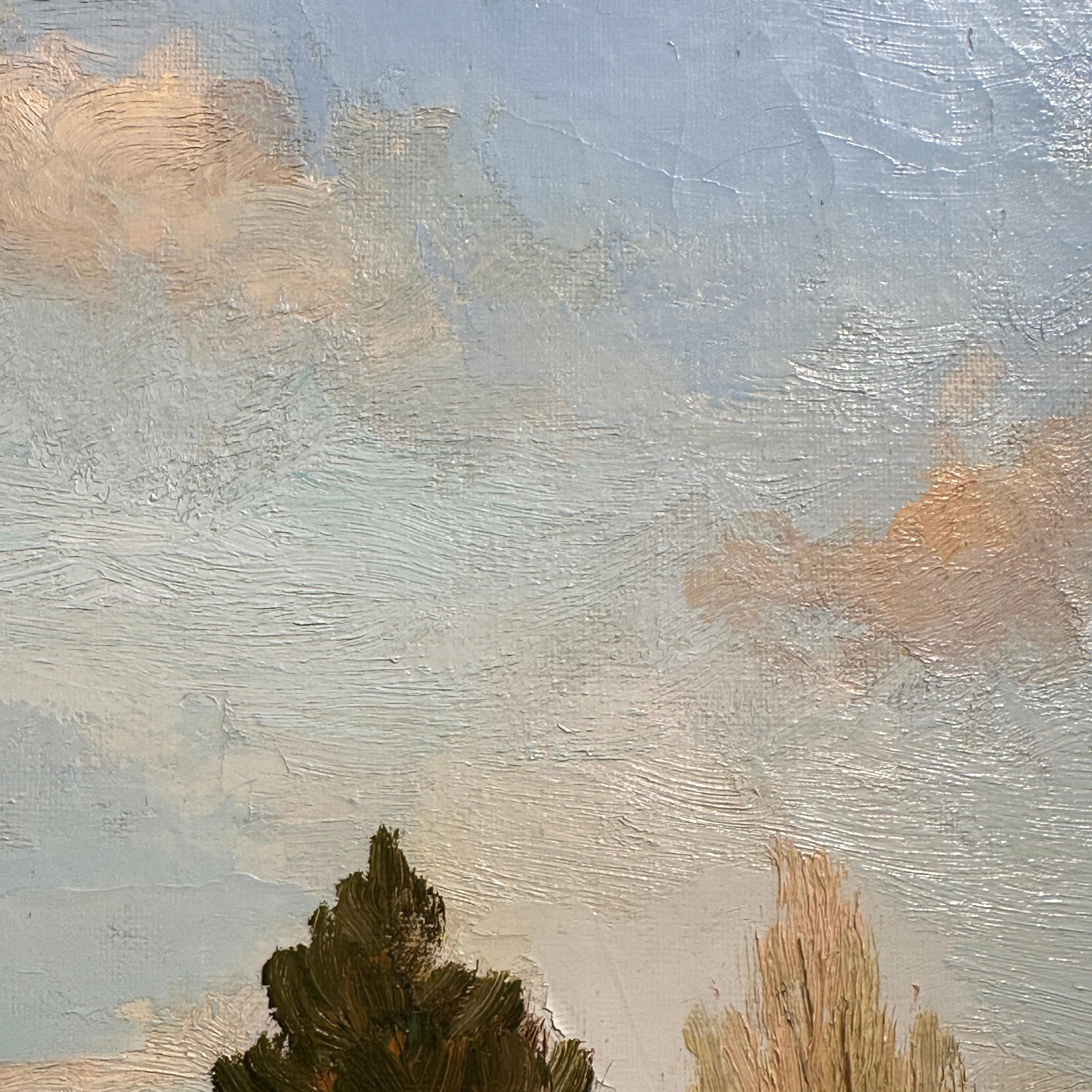 Bles et Maïs peinture impressionniste de paysage de Provence jaune maïs en vente 1