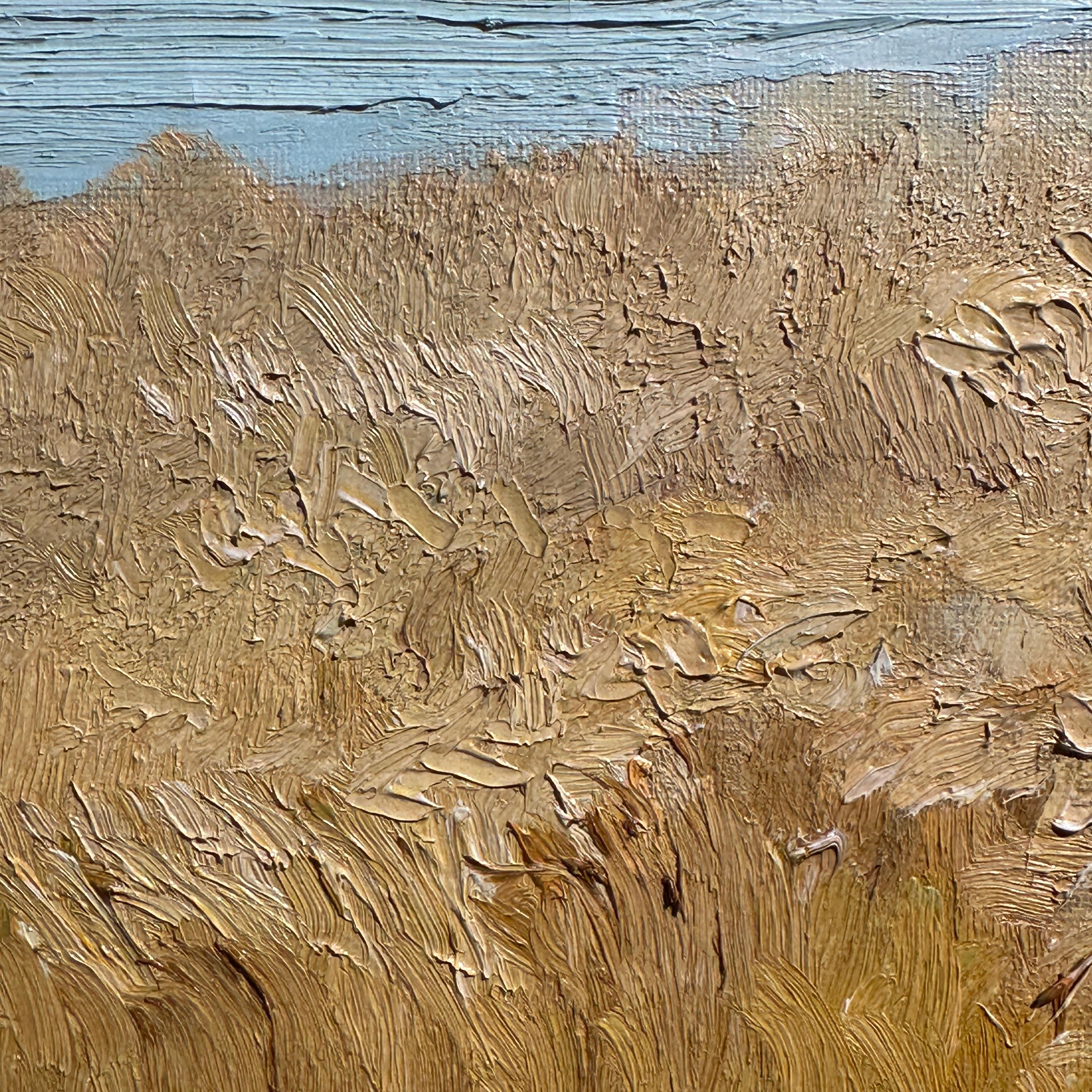 Bles et Maïs peinture impressionniste de paysage de Provence jaune maïs en vente 2