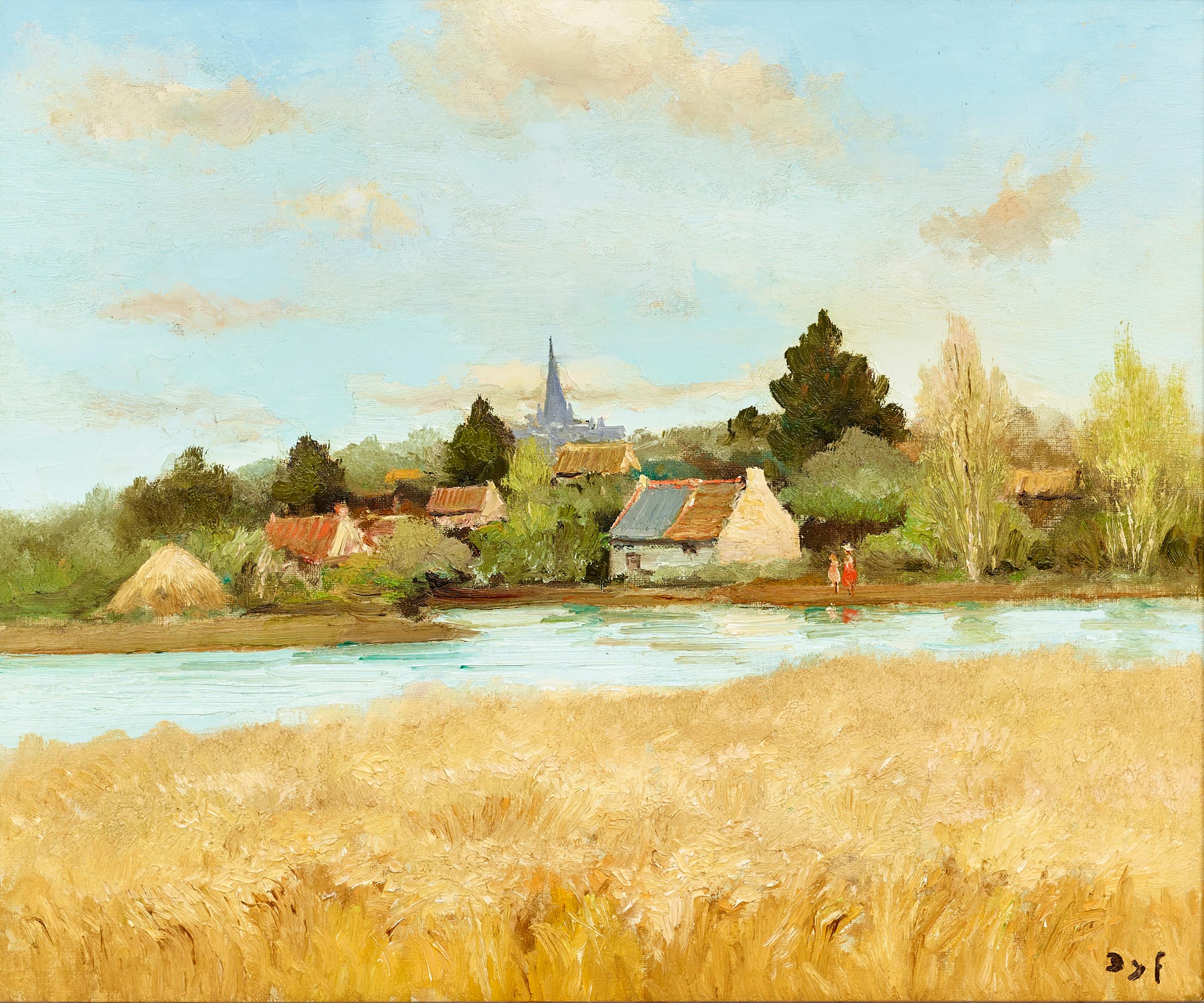 Bles et Corn impressionistisches Landschaftsgemälde der französischen Provence maisgelb