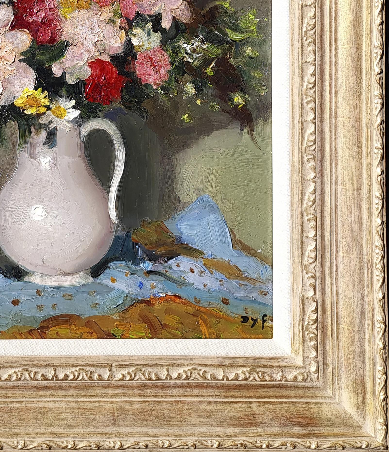 Bouquet de fleurs - Impressionnisme Painting par Marcel Dyf