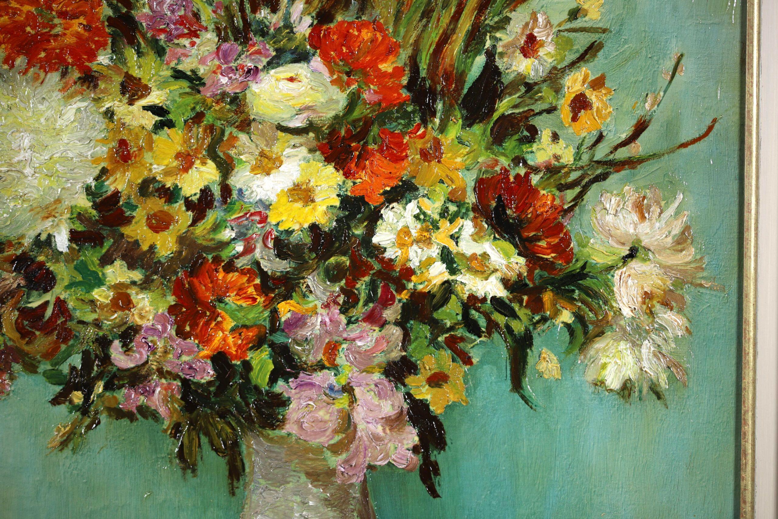 Bouquet de fleurs - Post Impressionist Still Life Oil Painting by Marcel Dyf 6