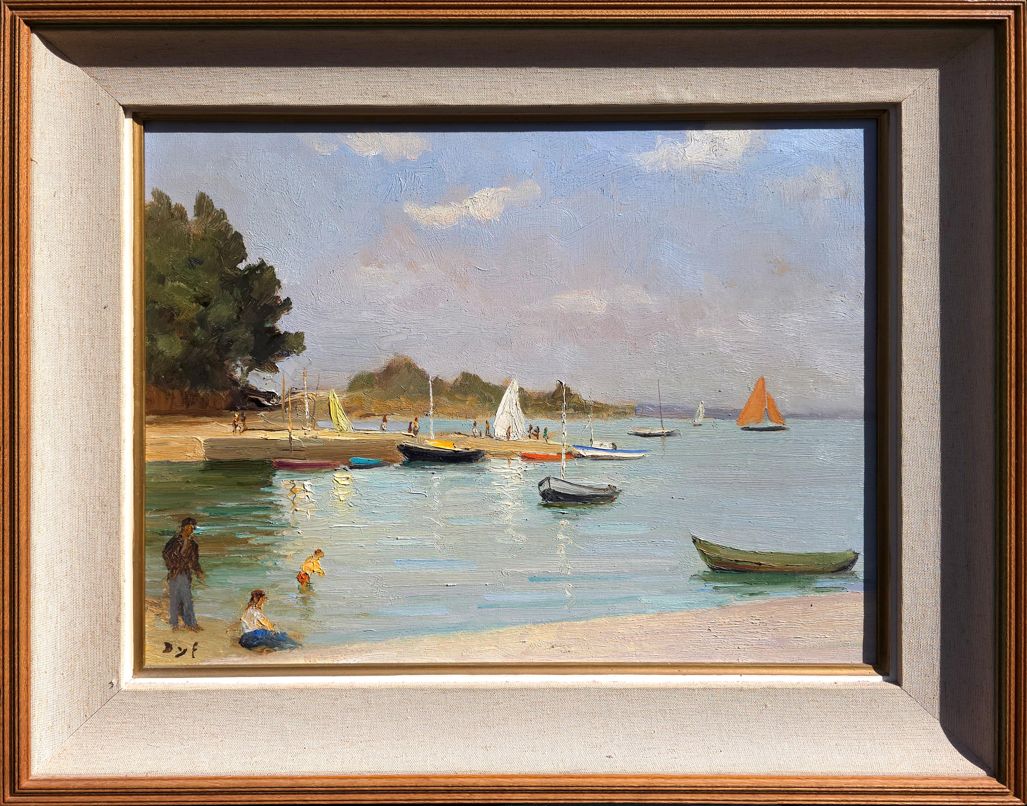 Figurative Painting Marcel Dyf - Cale Du Logeo