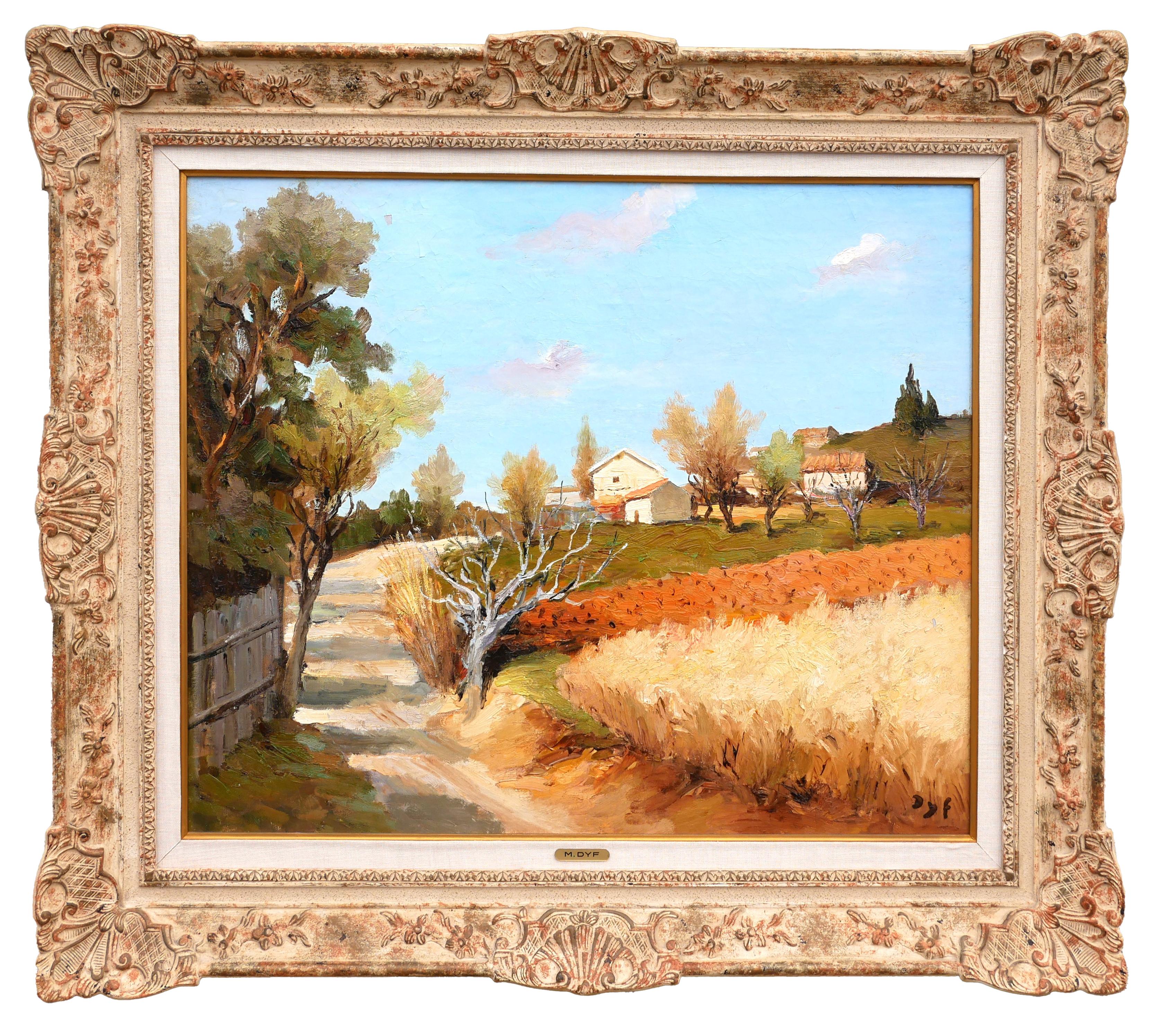 Still-Life Painting Marcel Dyf - Chemin de la Colline Pastel Impressionniste St. Tropez France Peinture de paysage