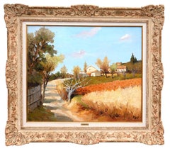 “Chemin de la Colline” Pastel Impressionist St. Tropez France Landscape Painting