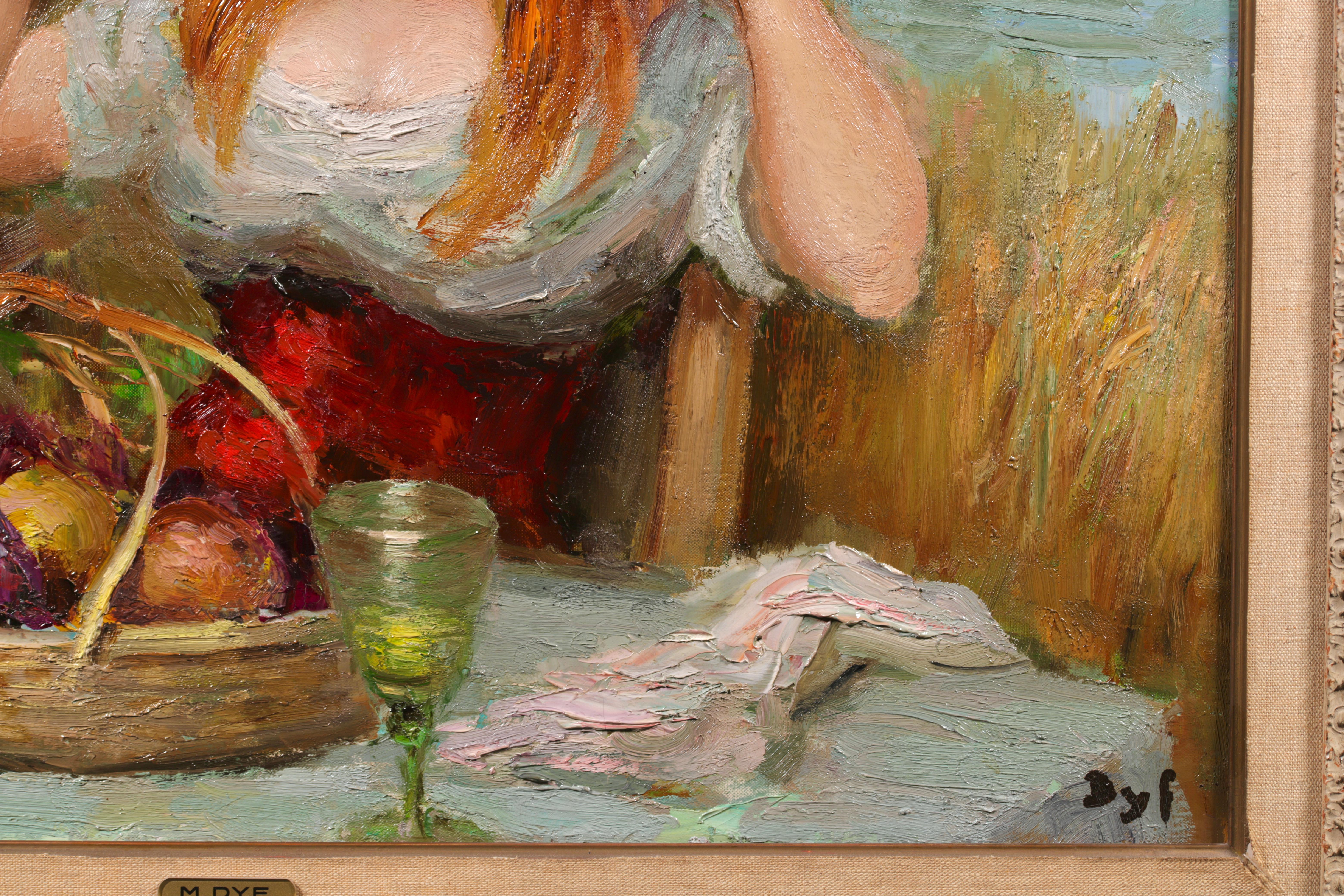 Claudine à la capeline - Ritratto ad olio post impressionista di Marcel Dyf 6