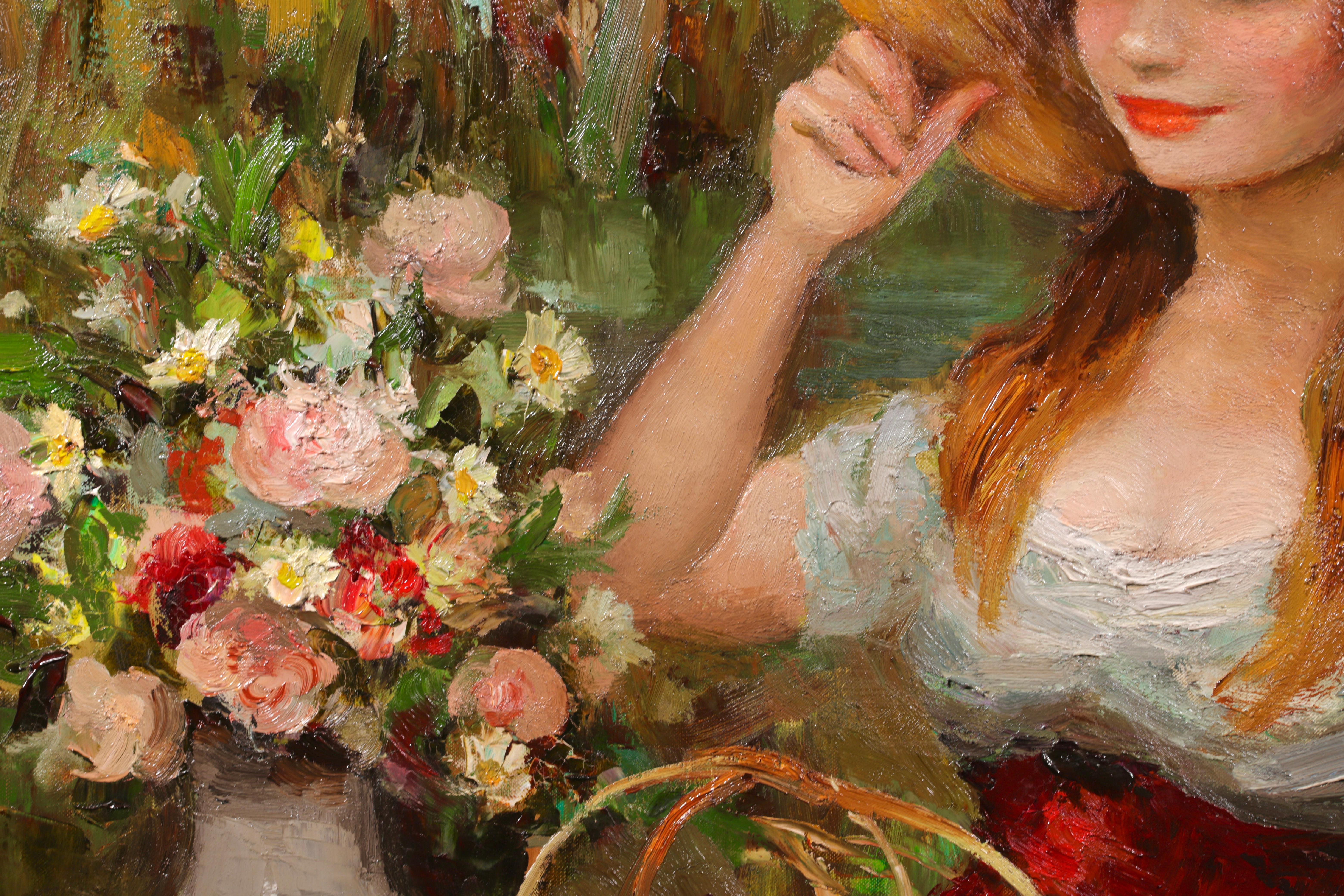 Claudine à la capeline - Ritratto ad olio post impressionista di Marcel Dyf 7