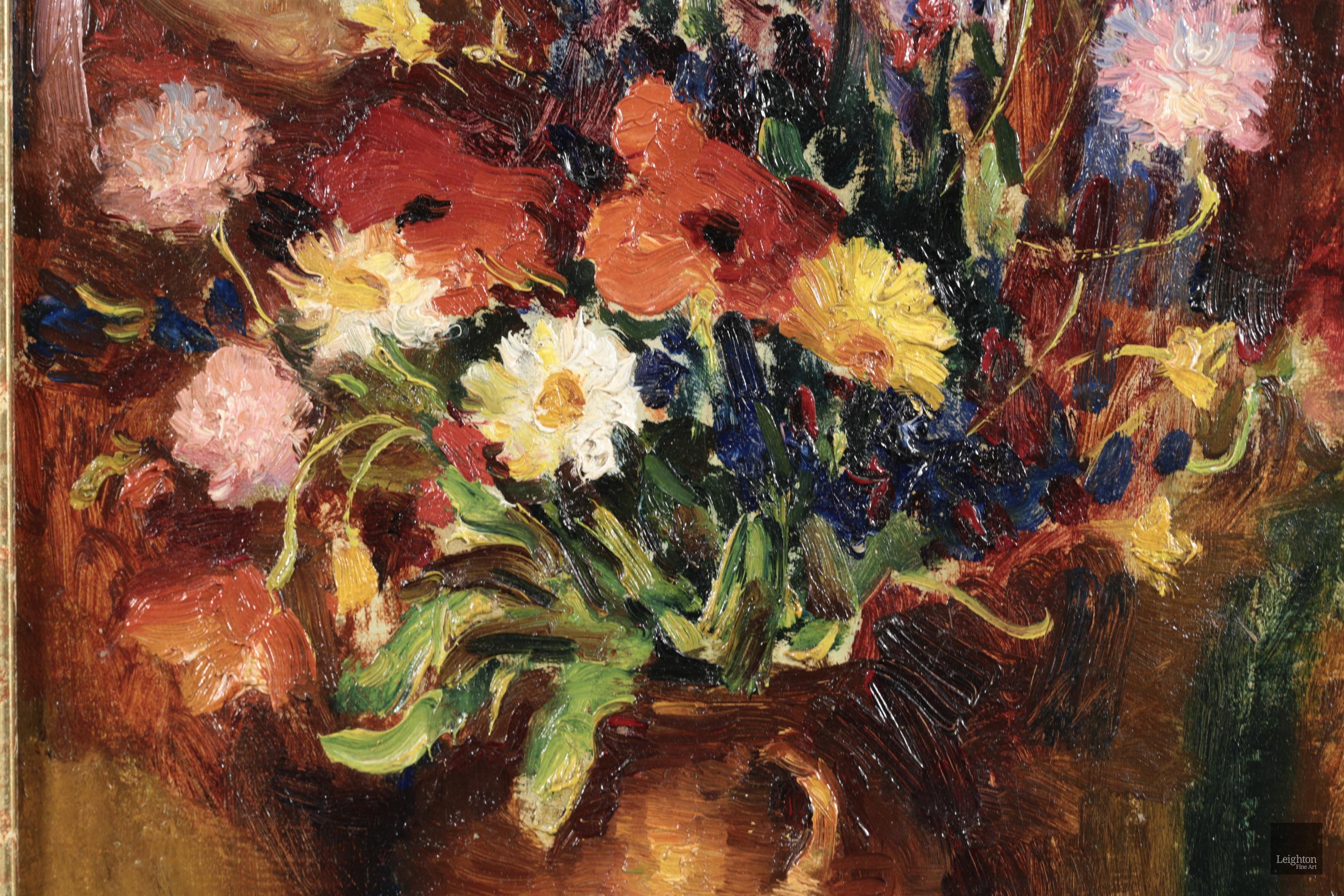 Fleurs des champs - Nature morte post-impressionniste à l'huile de Marcel Dyf en vente 9