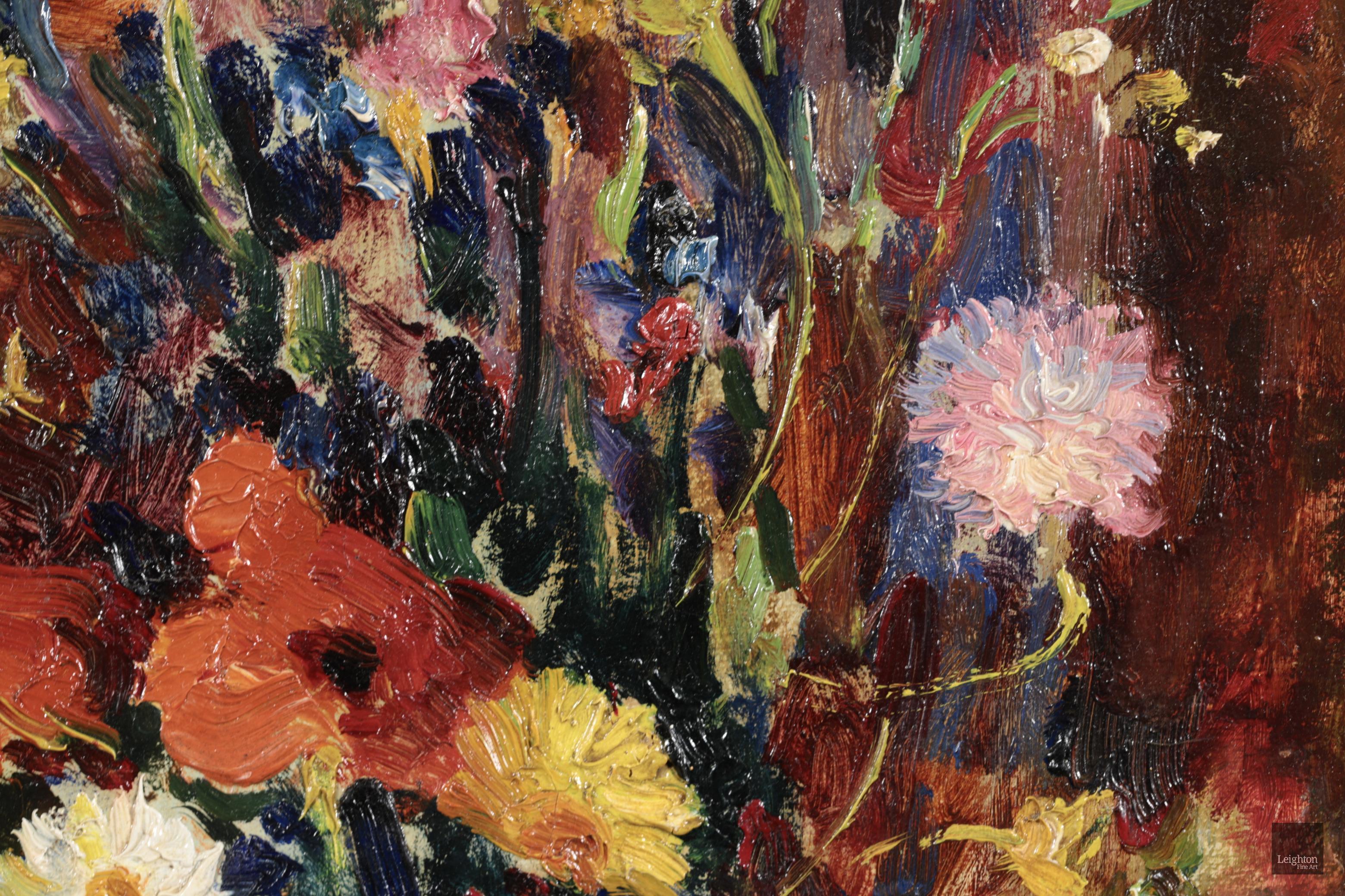 Fleurs des champs - Nature morte post-impressionniste à l'huile de Marcel Dyf en vente 11