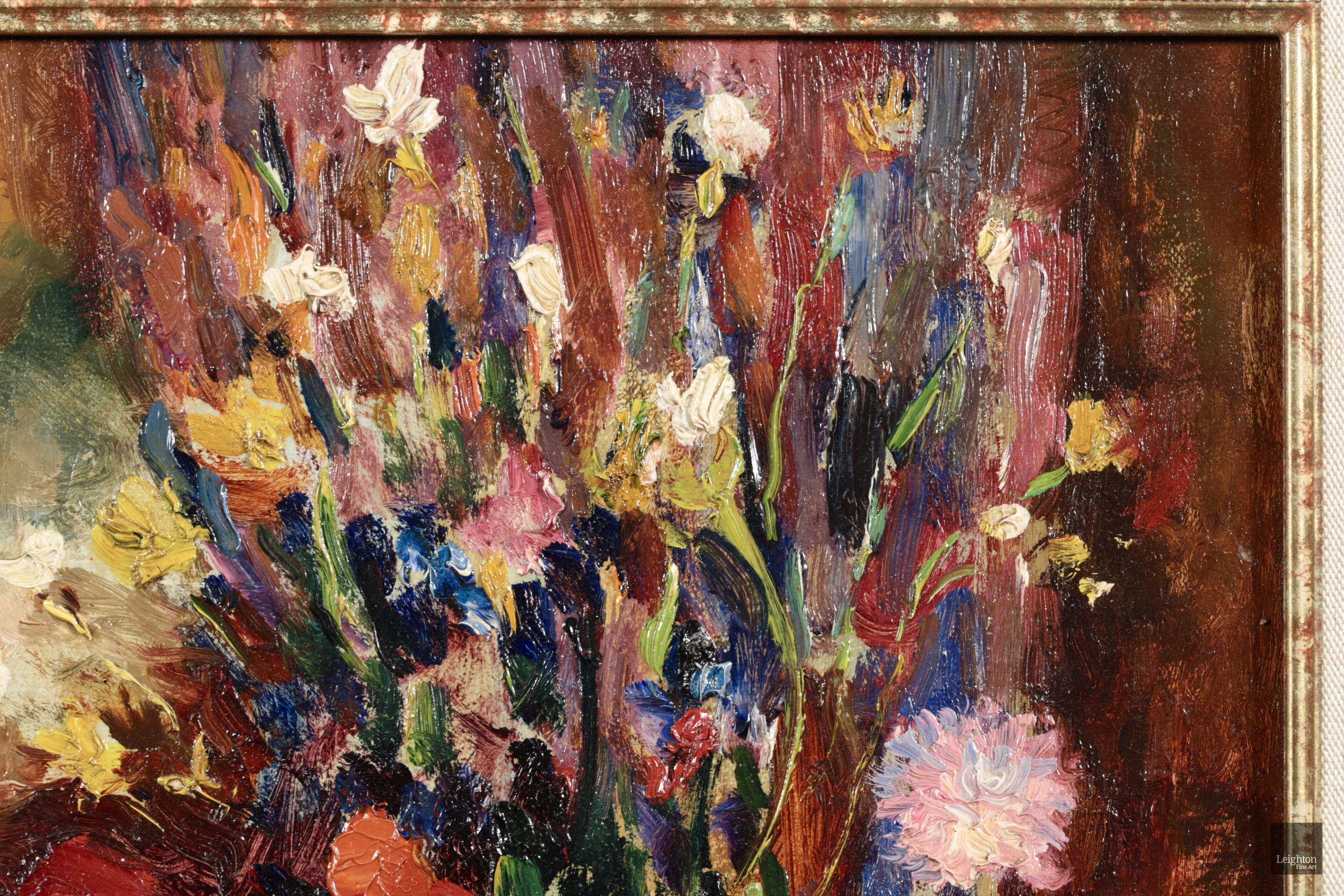 Fleurs des champs - Nature morte post-impressionniste à l'huile de Marcel Dyf en vente 3