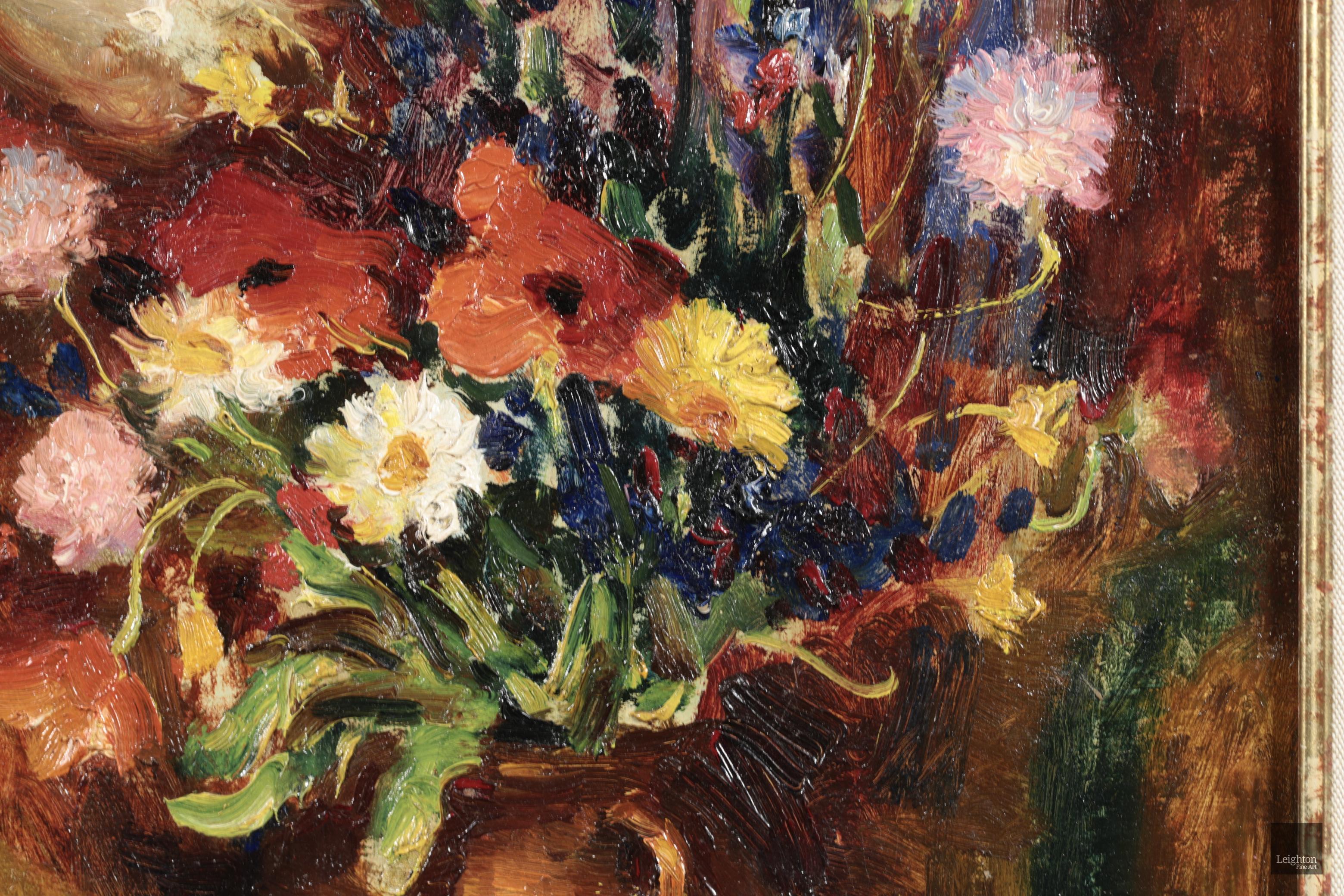 Fleurs des champs - Nature morte post-impressionniste à l'huile de Marcel Dyf en vente 6