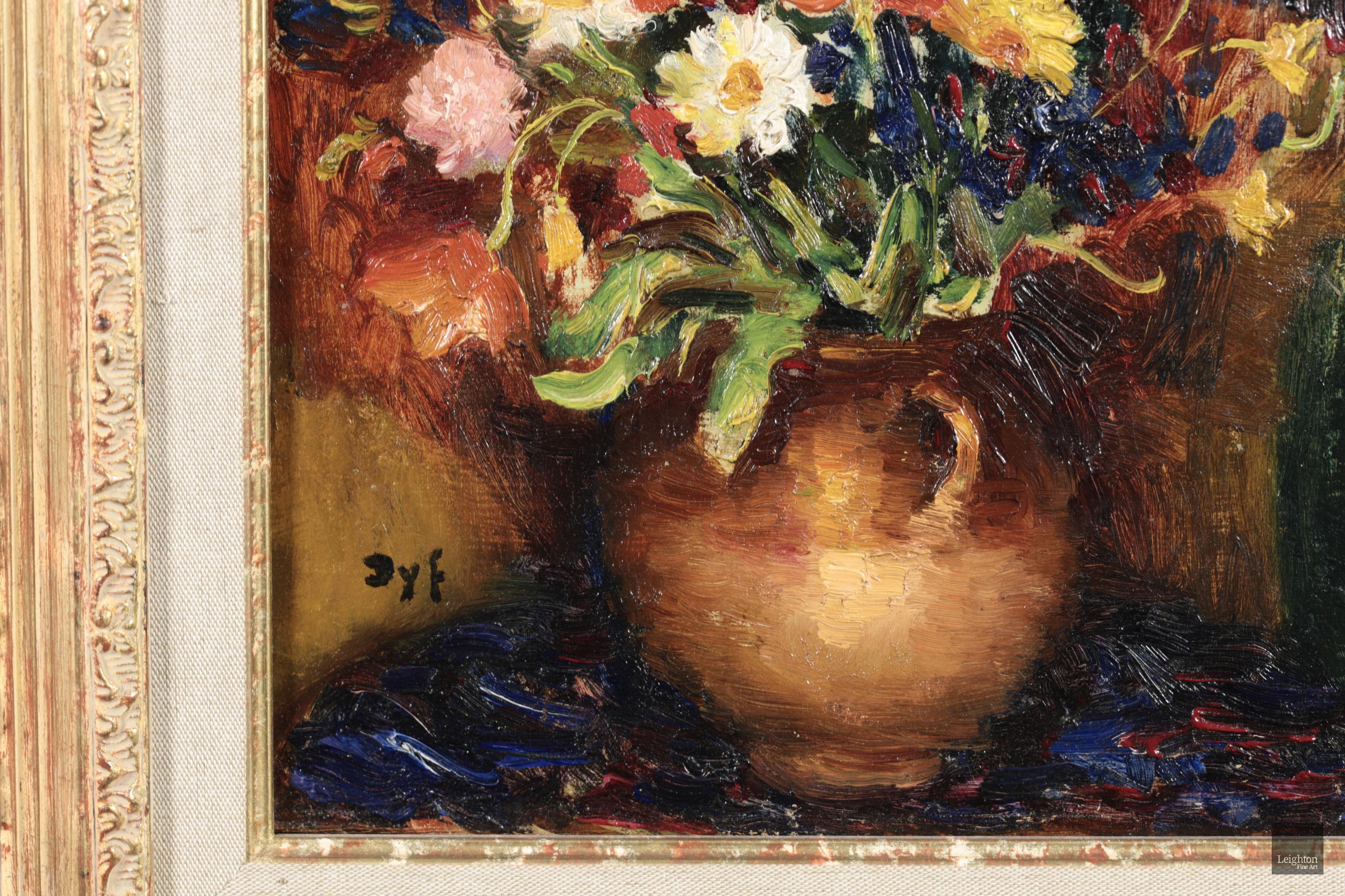Fleurs des champs - Nature morte post-impressionniste à l'huile de Marcel Dyf en vente 8