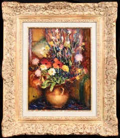 Vintage Fleurs des champs - Post Impressionist Still Life Oil Painting by Marcel Dyf