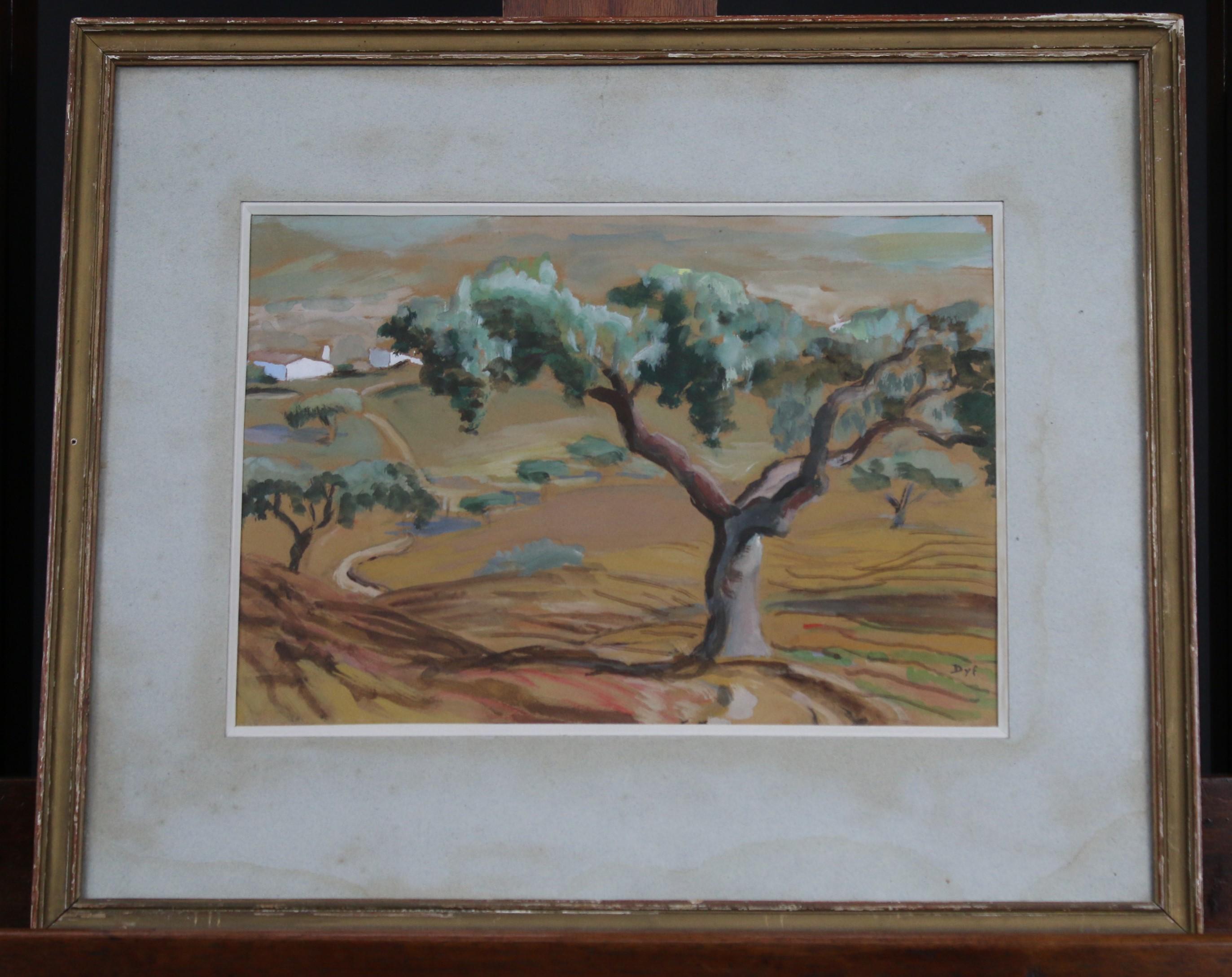 Marcel Dyf Landscape Painting - French olive groves landscape