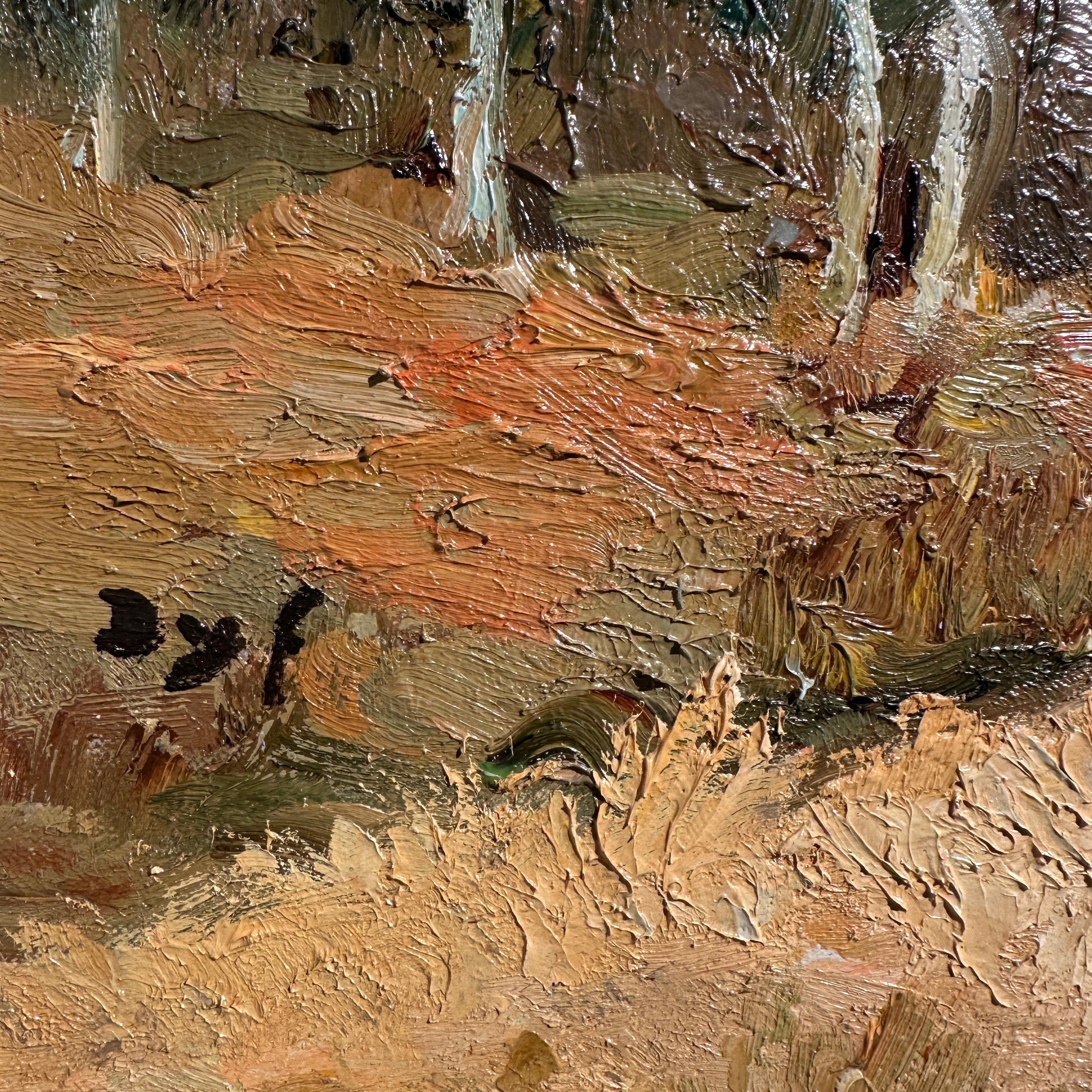 Die goldenen Farben der Provence Impressionistische Landschaftsmalerei aus Frankreich im Angebot 5