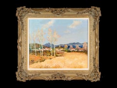 Golden Hues of the Provence Impressionist Country Landscape painting of France