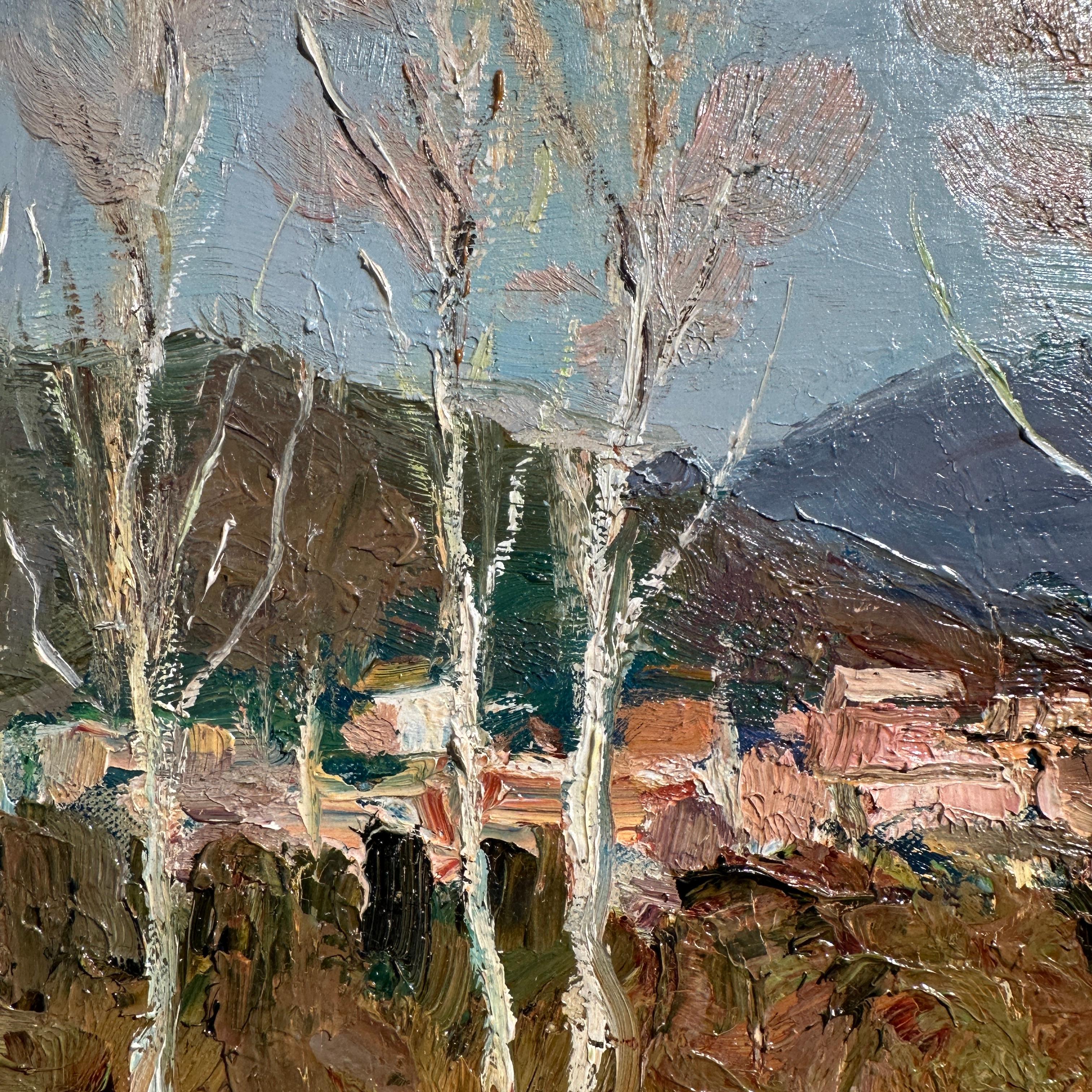 Die goldenen Farben der Provence Impressionistische Landschaftsmalerei aus Frankreich im Angebot 3