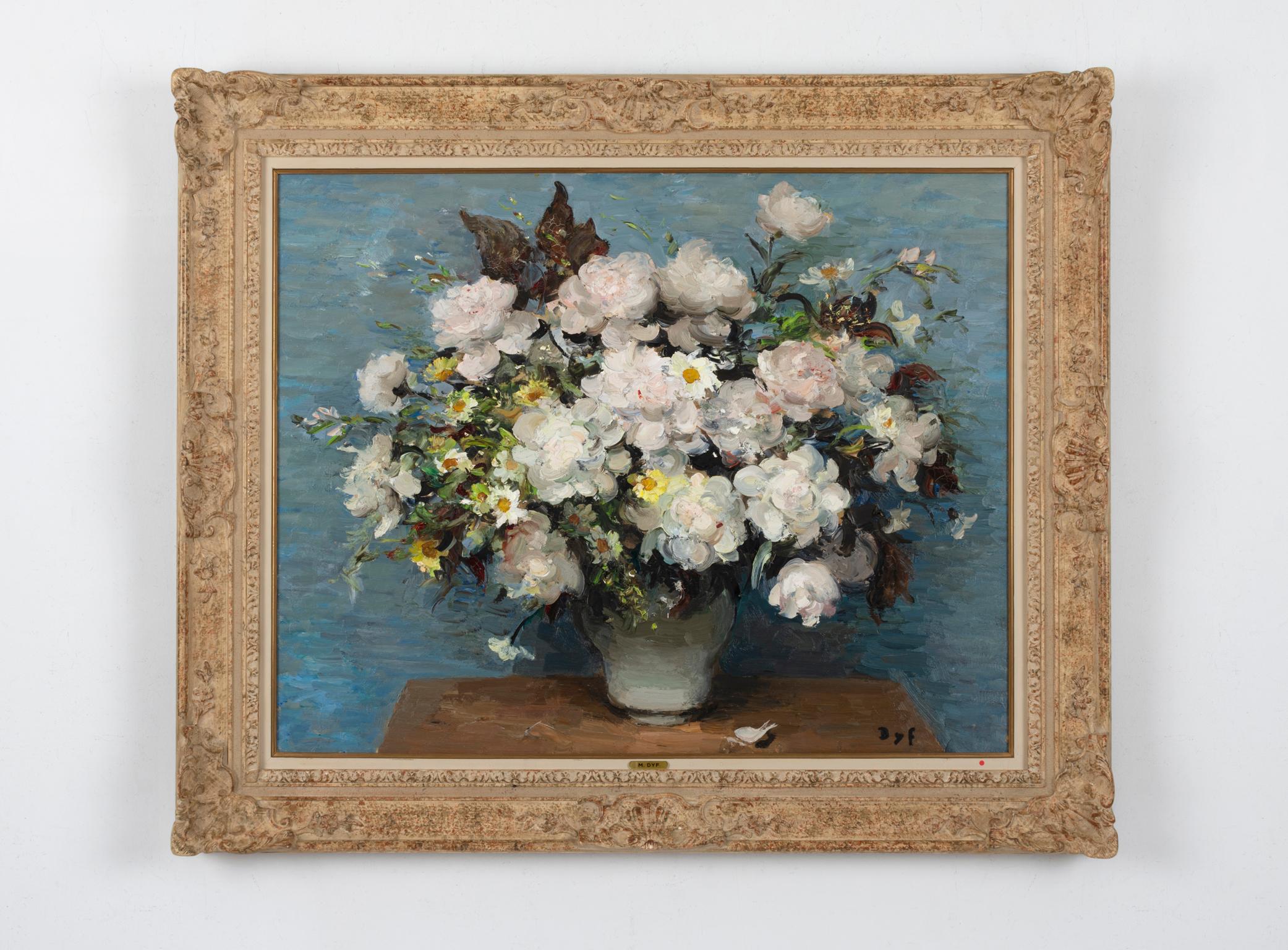Grandes pivoines - Painting by Marcel Dyf