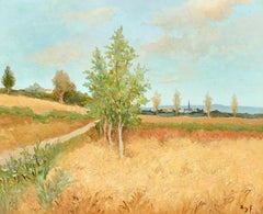 La Campagne, Île-de-France Paesaggio dorato della Provenza francese