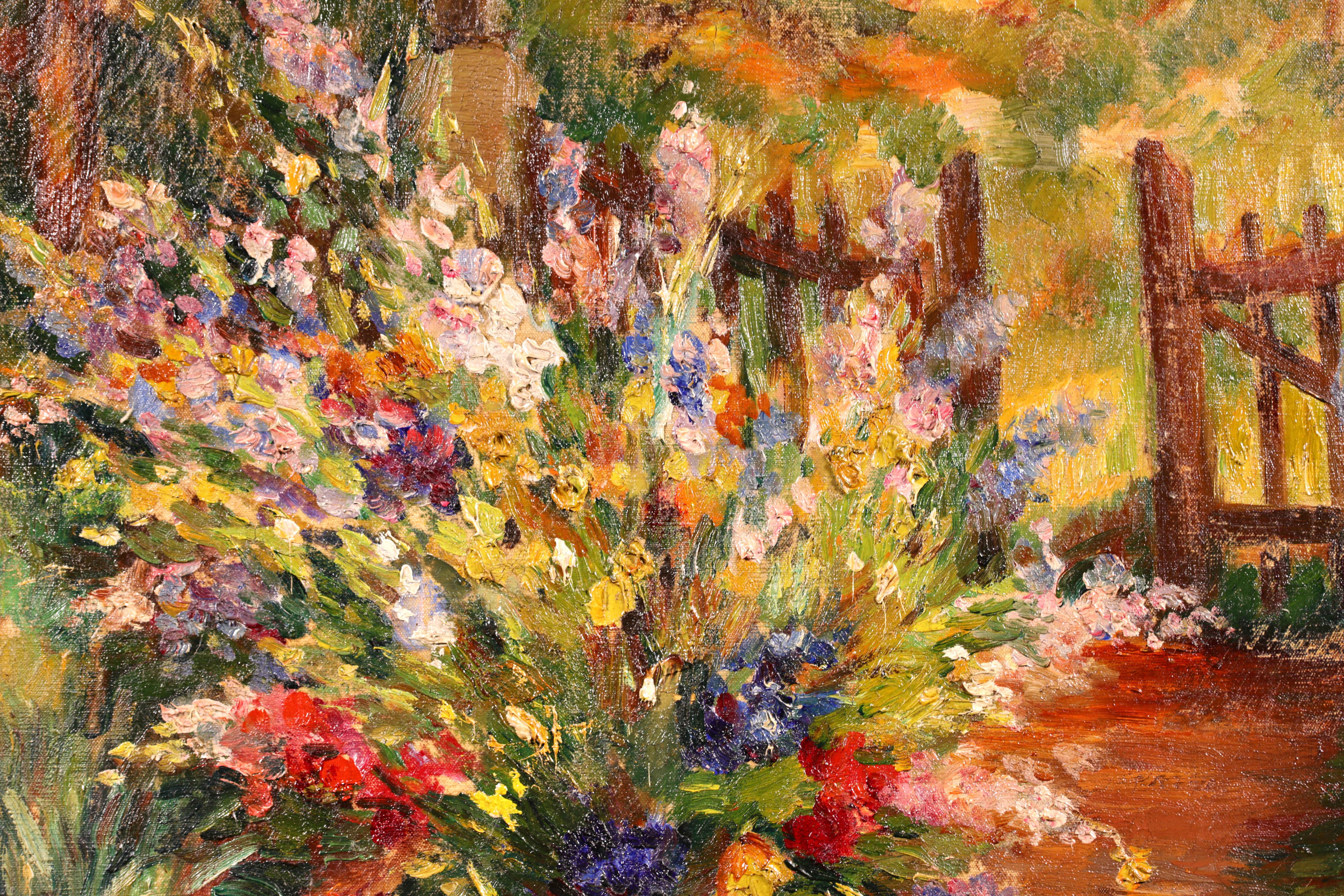 La Porte du Jardin - Post Impressionist Still Life Landscape Oil by Marcel Dyf For Sale 3