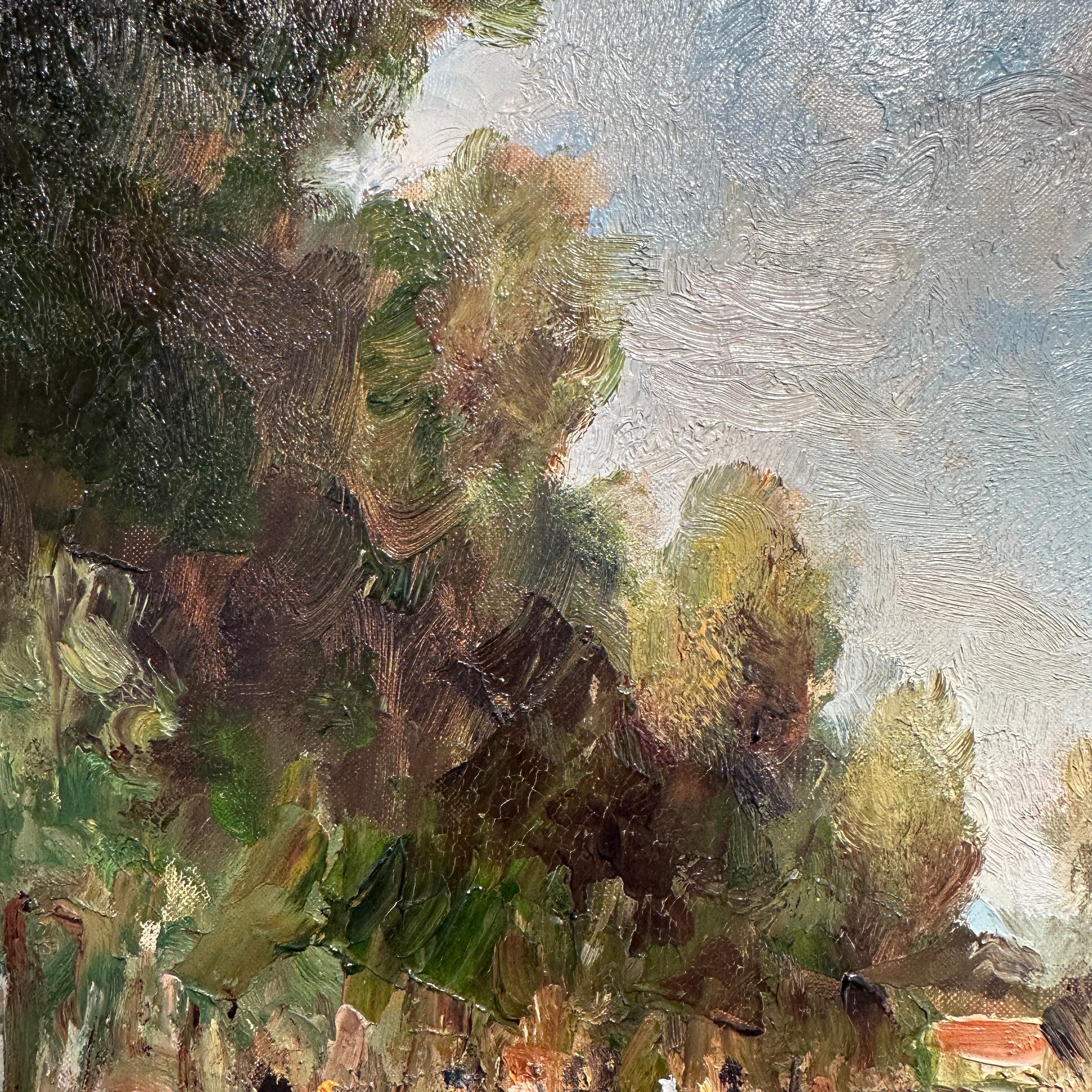 la Siene, Bougival Impressionistische Landschaft Frankreich, Figuren, Boote Seewasser im Angebot 3